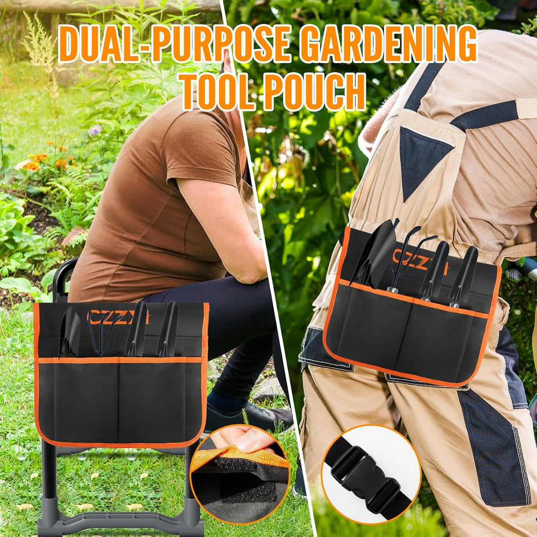 Garden Bench Seat with Kneeling Pad