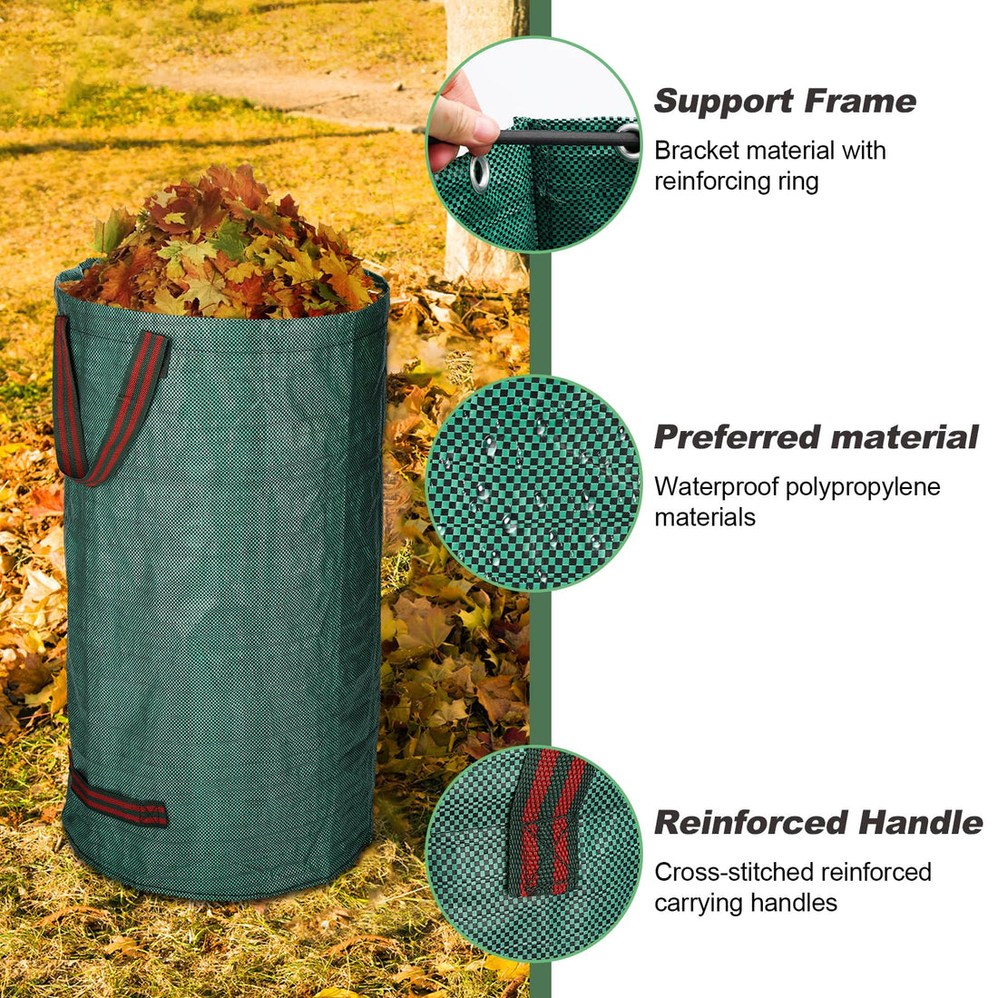 Goodefg 72G Yard Waste Bags, 3-Pack