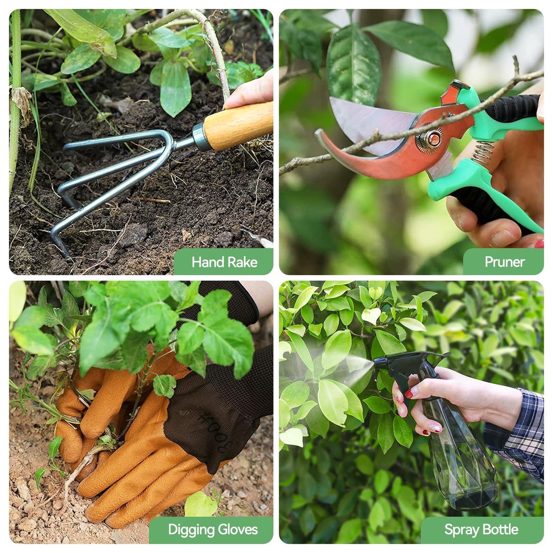 9-Piece Garden Tool Set with Bag