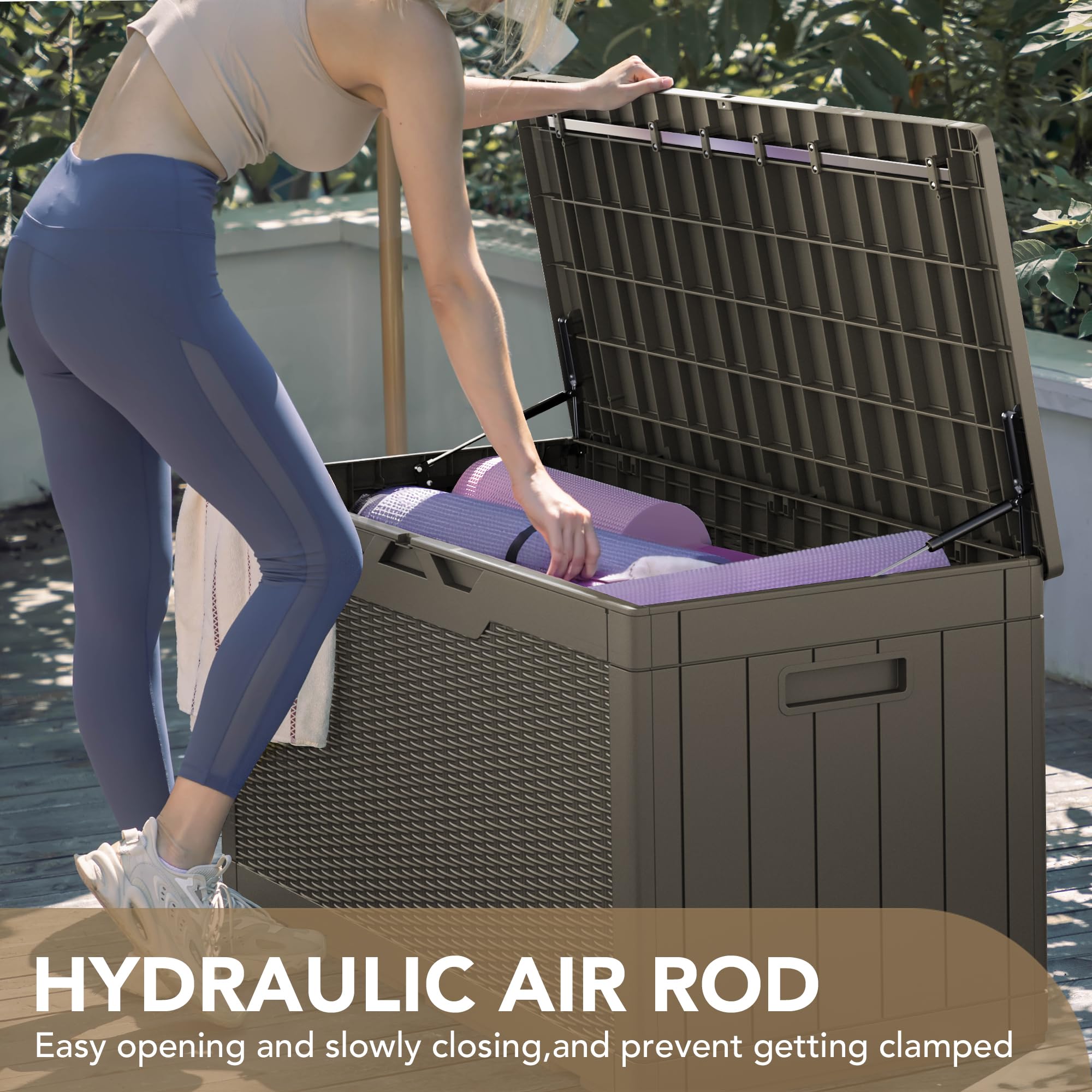 Devoko 100-Gallon Resin Deck Box