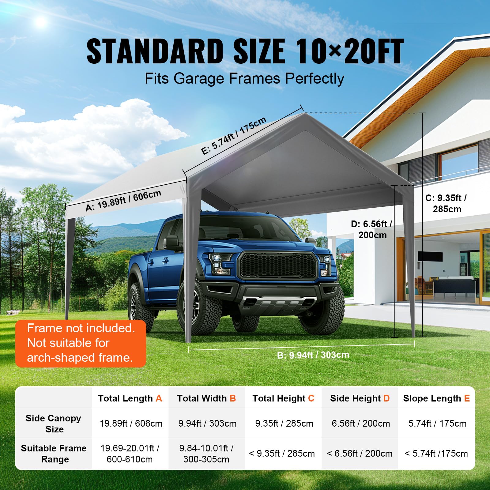 10x20 Ft VEVOR Heavy-Duty Carport