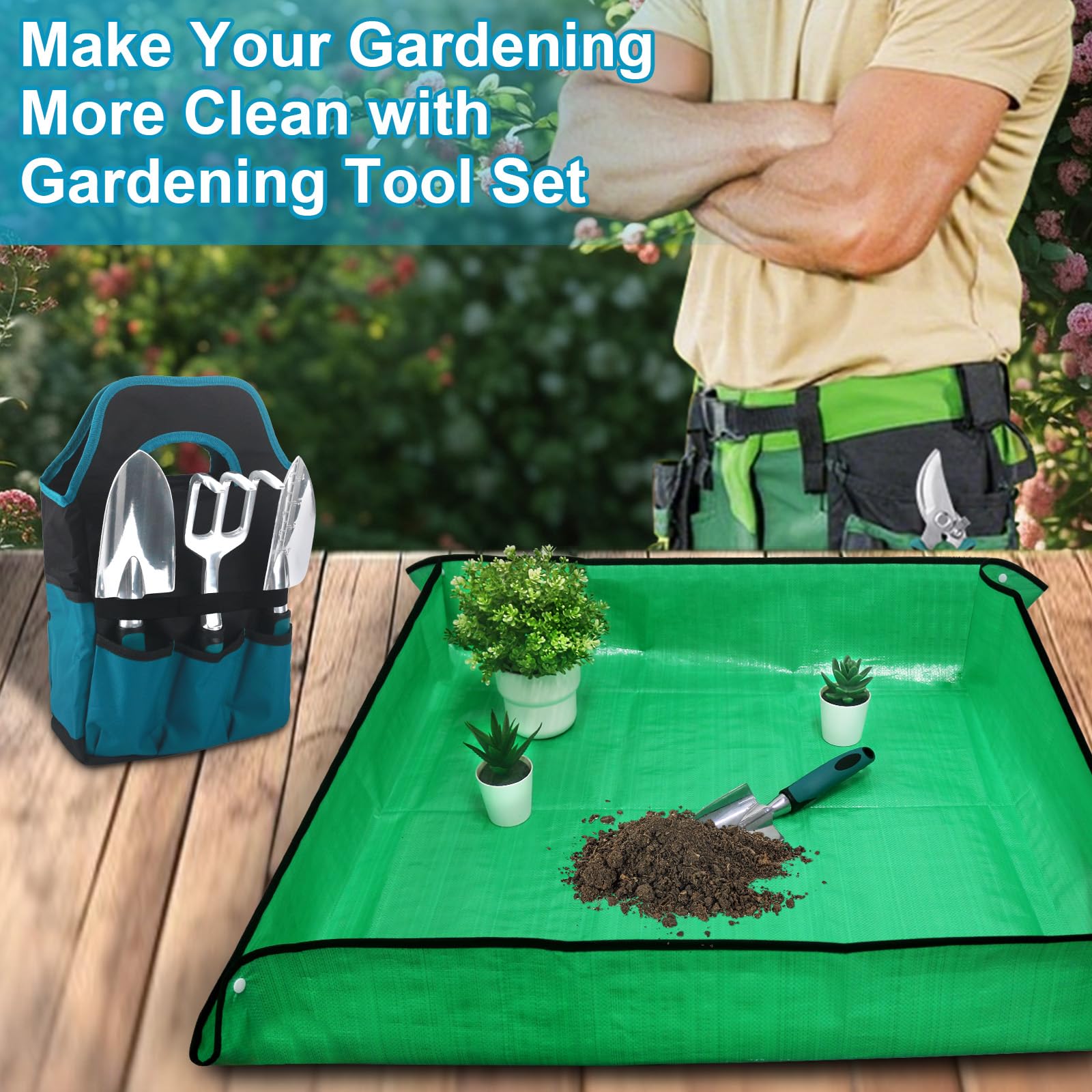 8-Piece Garden Tools Set with Storage Bag