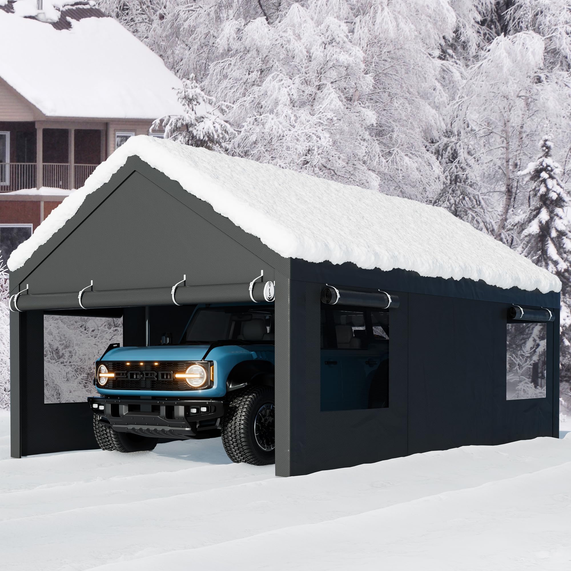 12x20 Ft Walsunny Heavy-Duty Carport