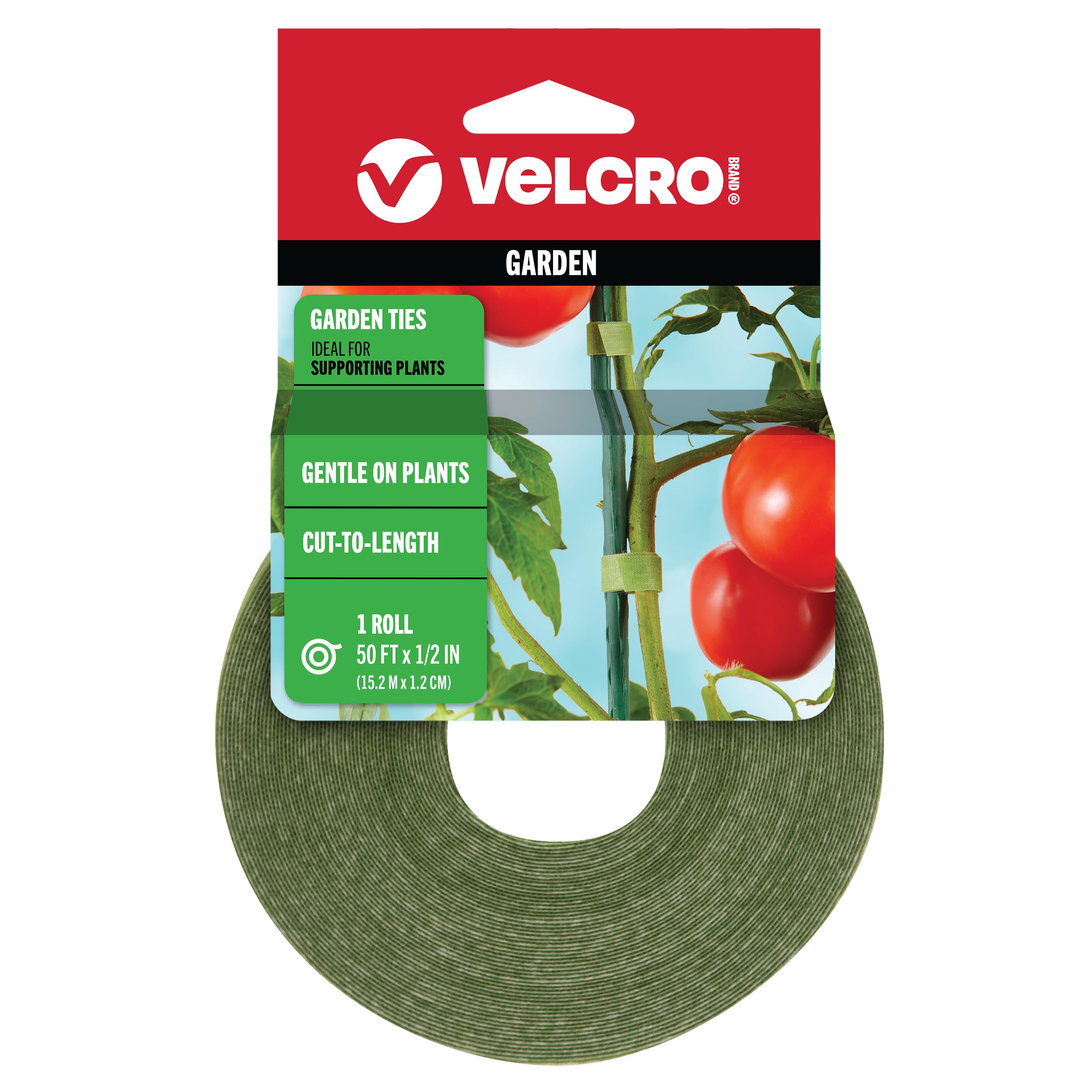 VELCRO Plant Ties, 75ft Green Tape