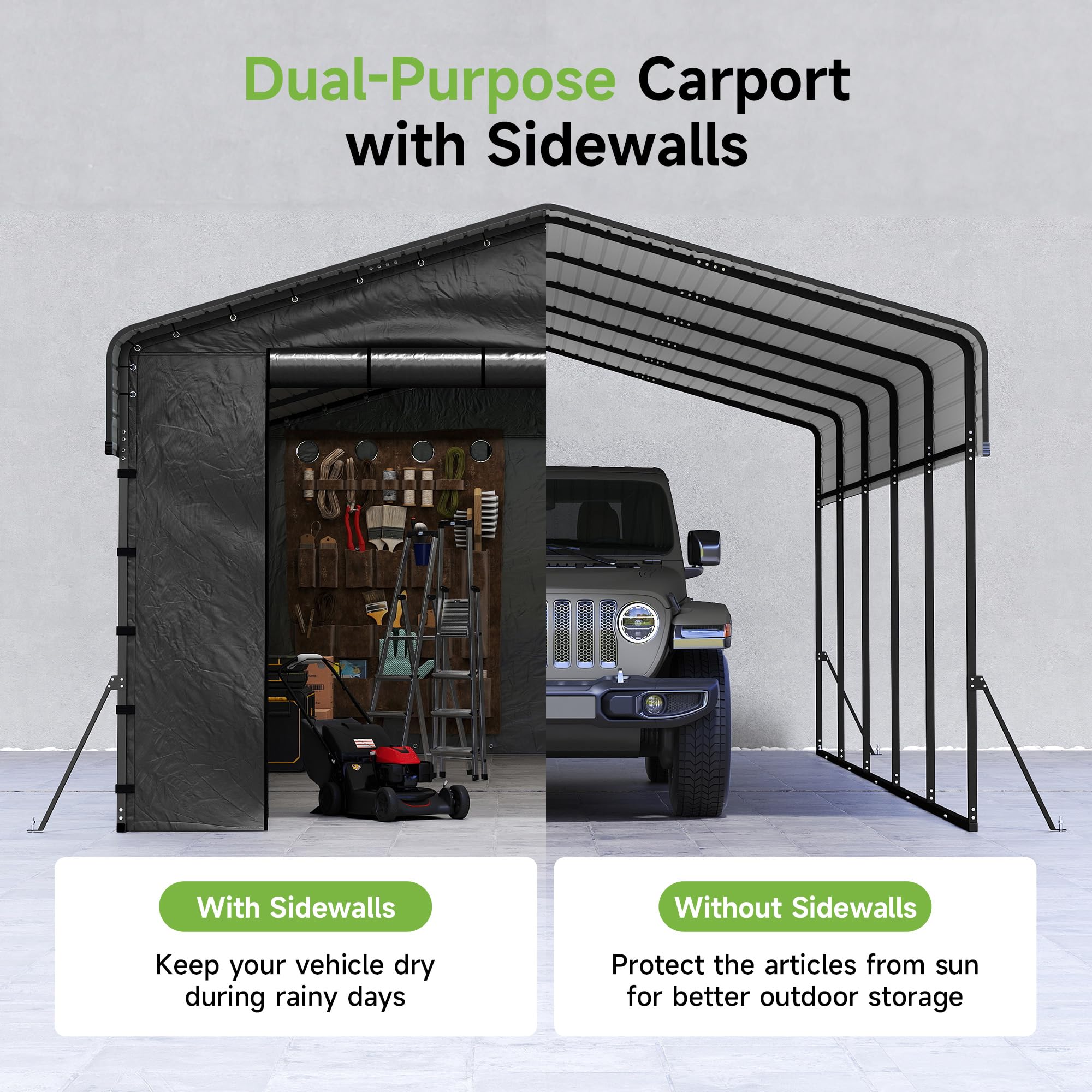 12x20 Ft Real Relax Heavy-Duty Carport