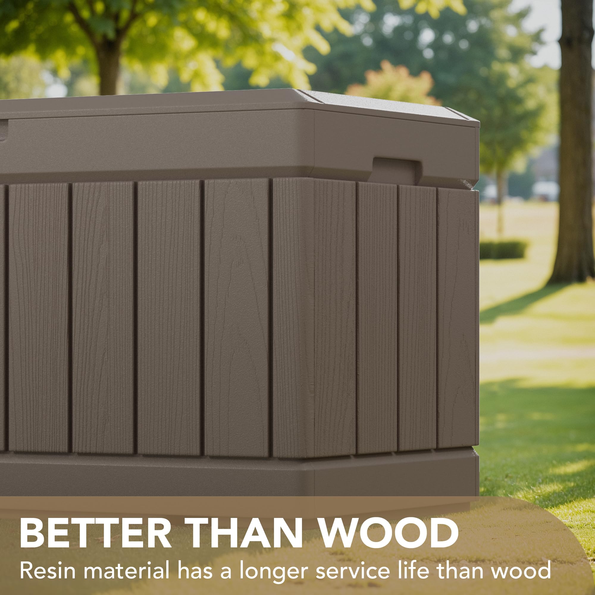 Devoko 100-Gallon Resin Deck Box