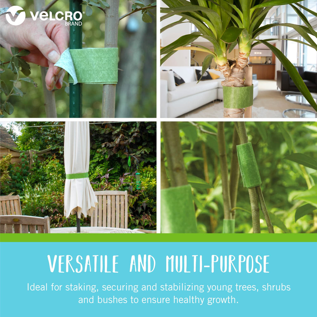 VELCRO Plant Ties, 75ft Green Tape