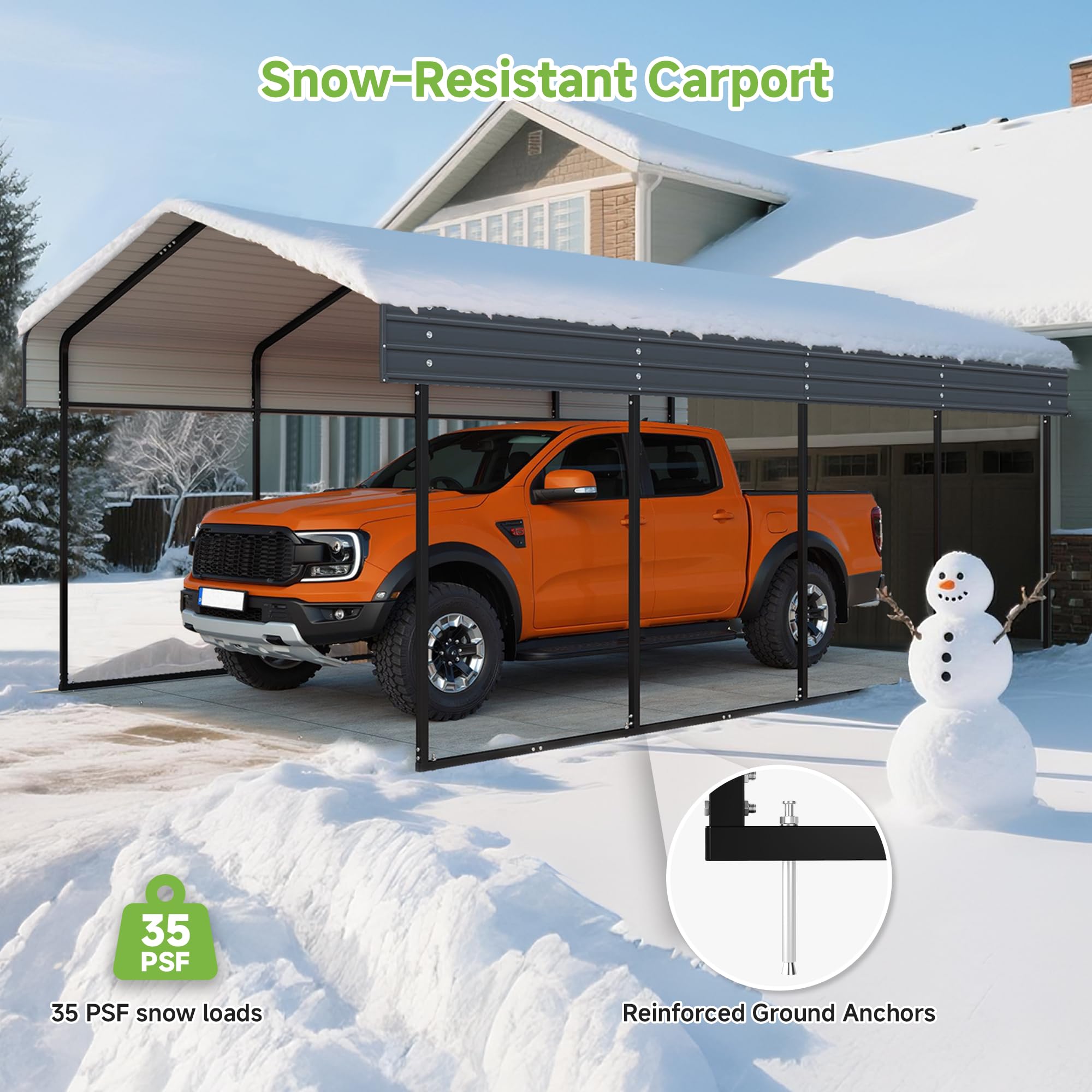 12x20 Ft Real Relax Heavy-Duty Carport