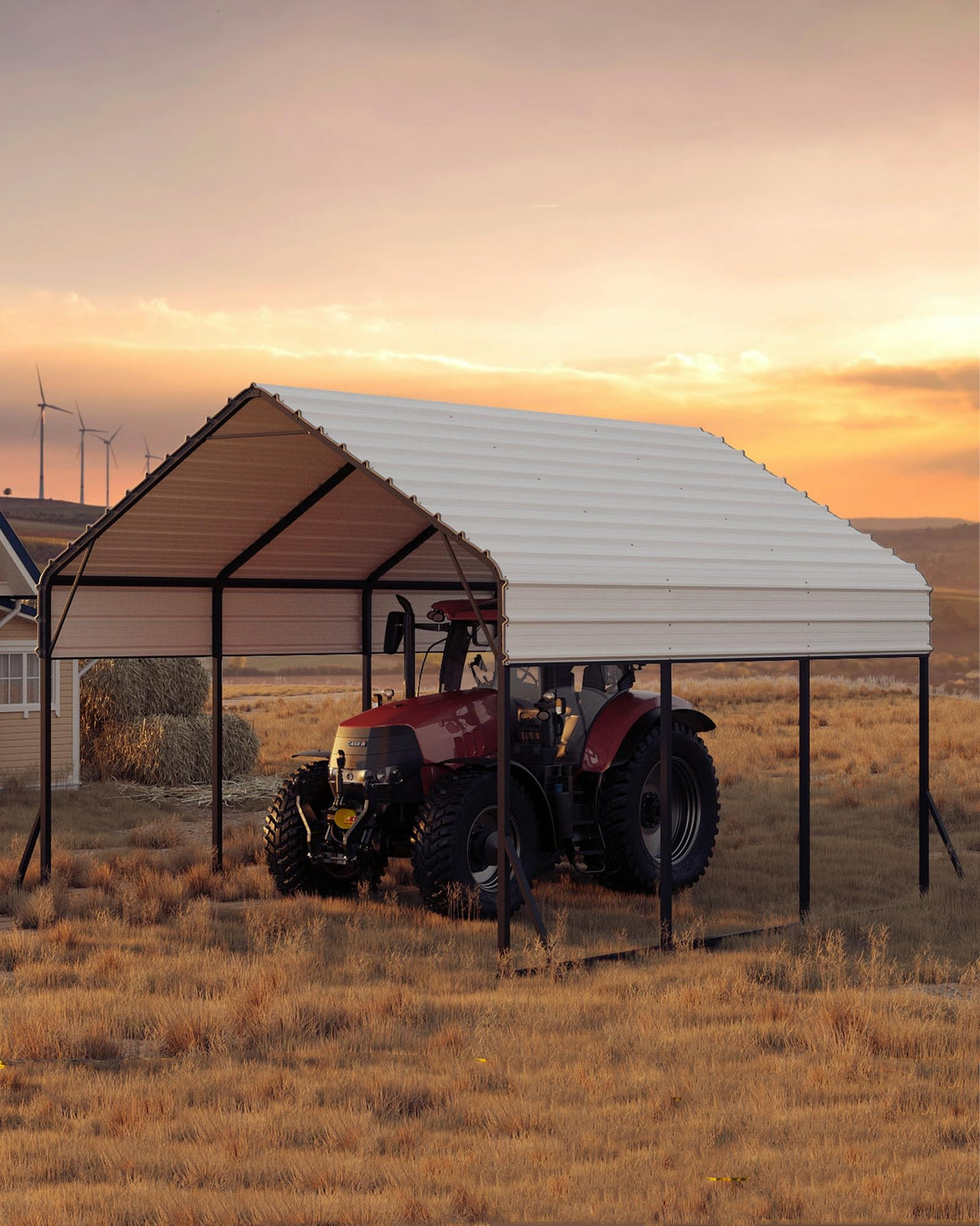 11x20x9 Ft Vertical Roof Metal Carport