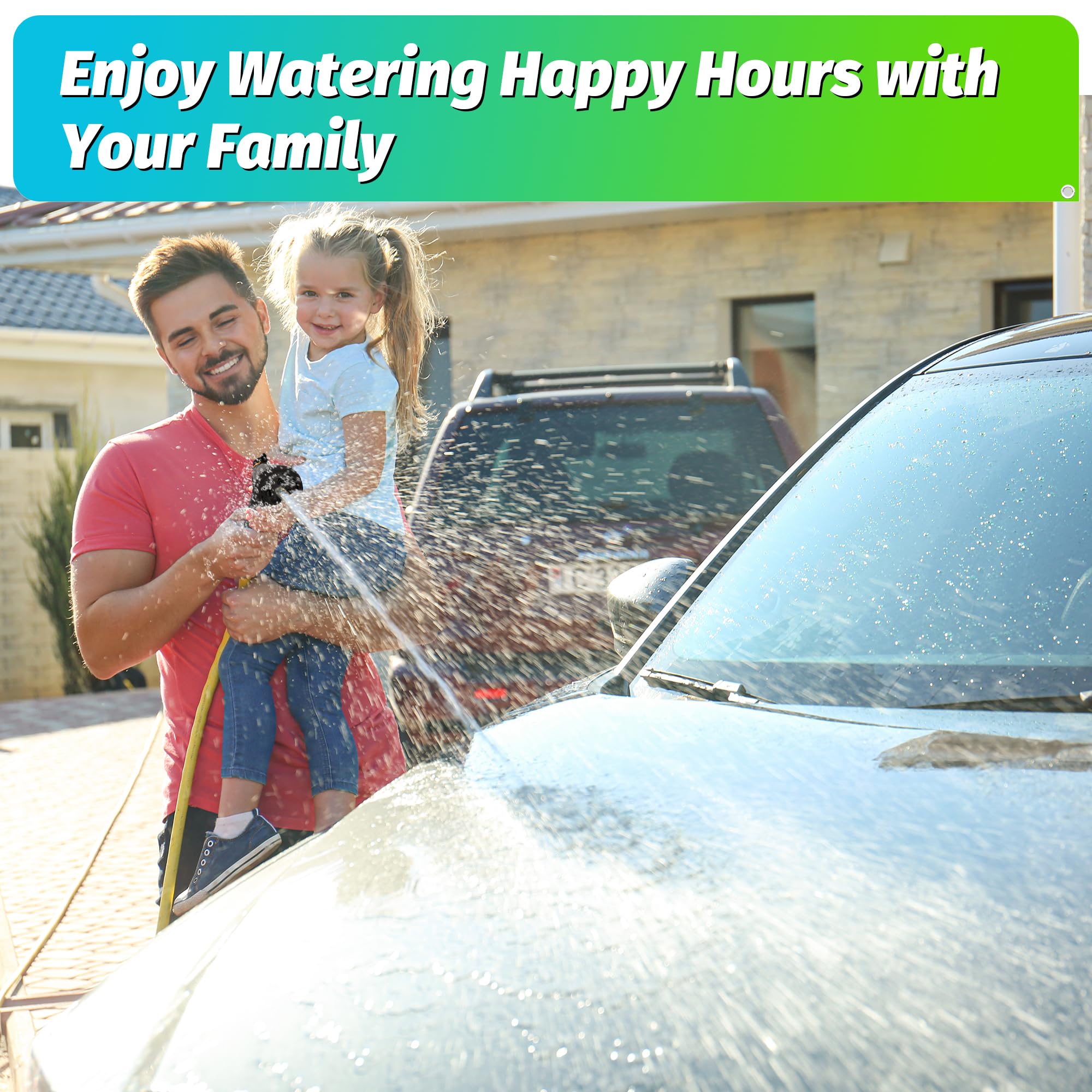 AUTOMAN Garden Hose Nozzle, 7-Pattern Spray