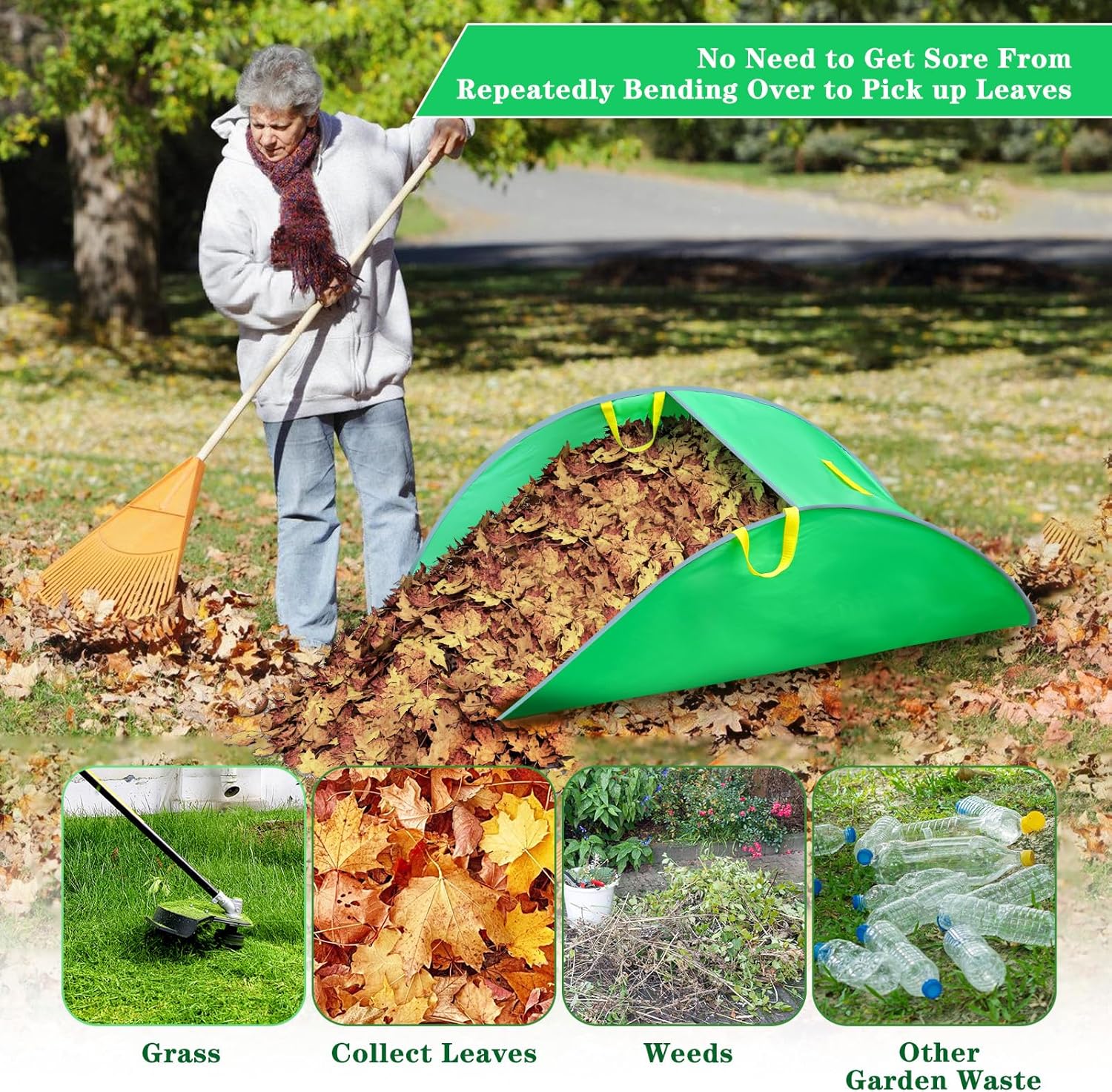 "Foldable Leaf Collector Bag" ✅