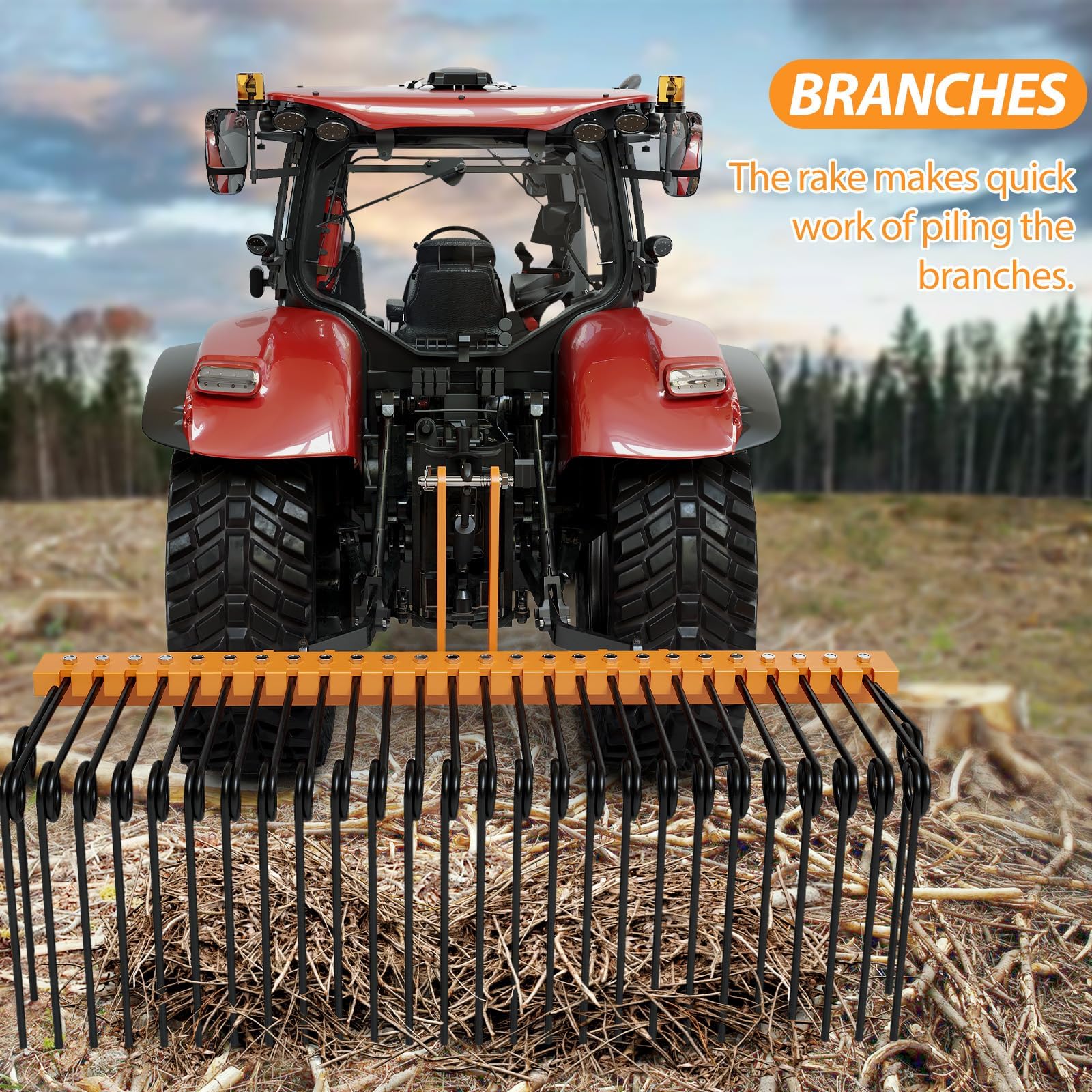 60" 3-Point Tractor Rake
