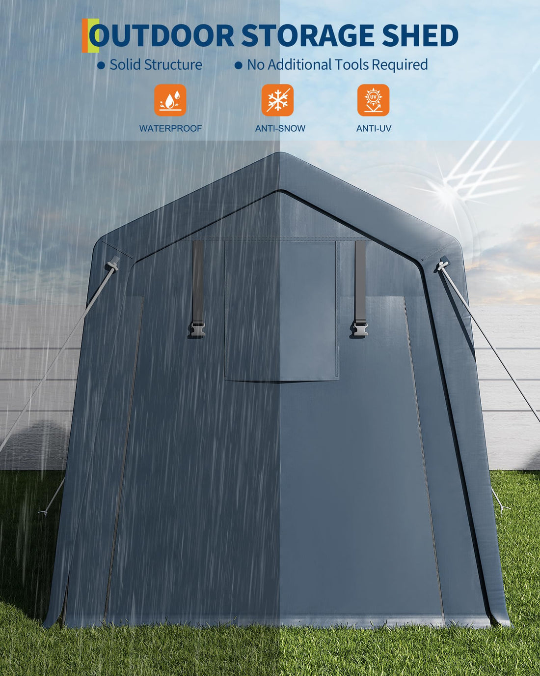 6x8 Ft Heavy-Duty Carport Tent