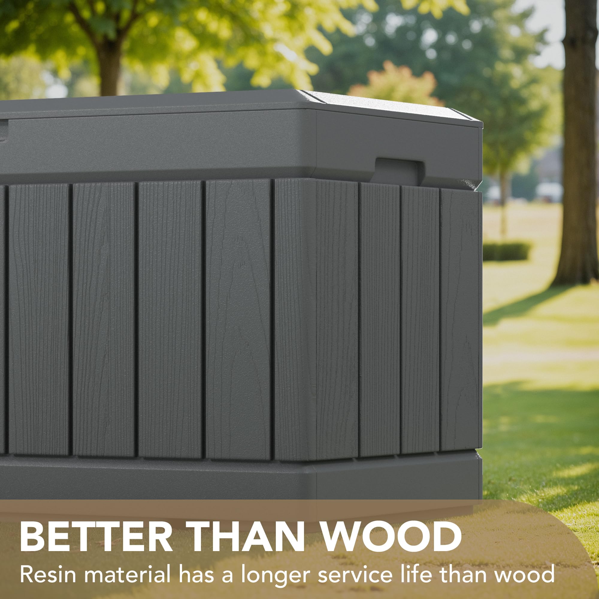 Devoko 100-Gallon Resin Deck Box