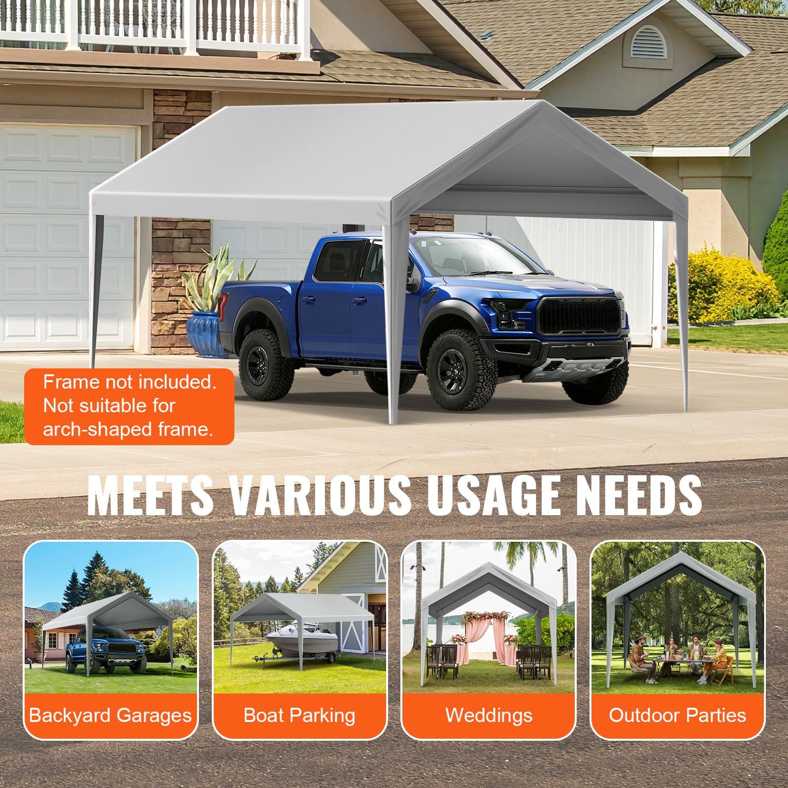 10x20 Ft VEVOR Heavy-Duty Carport