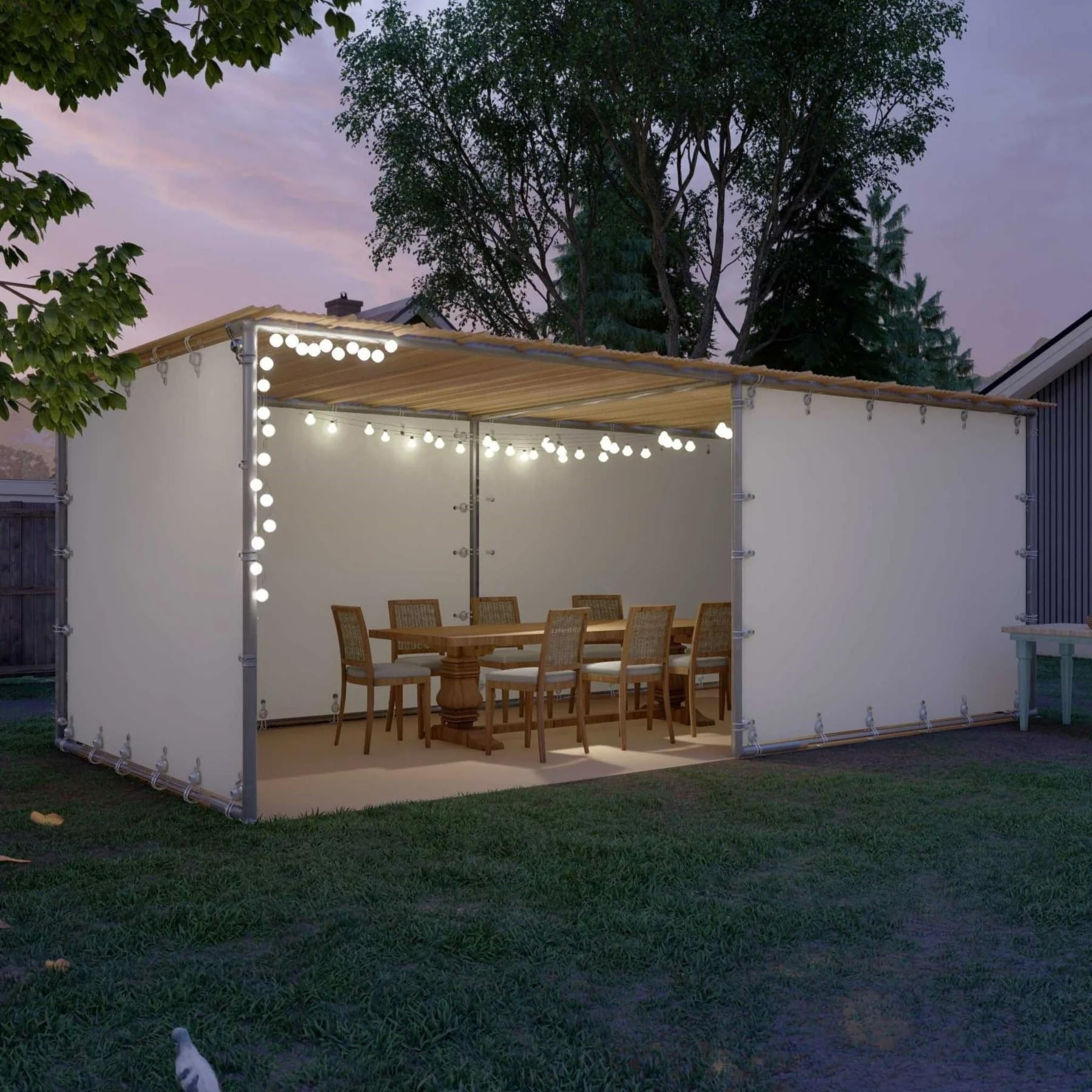 Sieger 6x8 Ft Sukkah Kit with Schach & Storage Bag