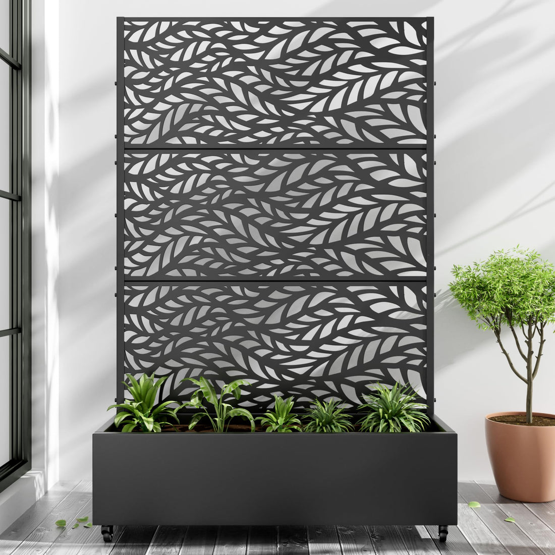 Casaphoria Metal Raised Garden Bed with Trellis