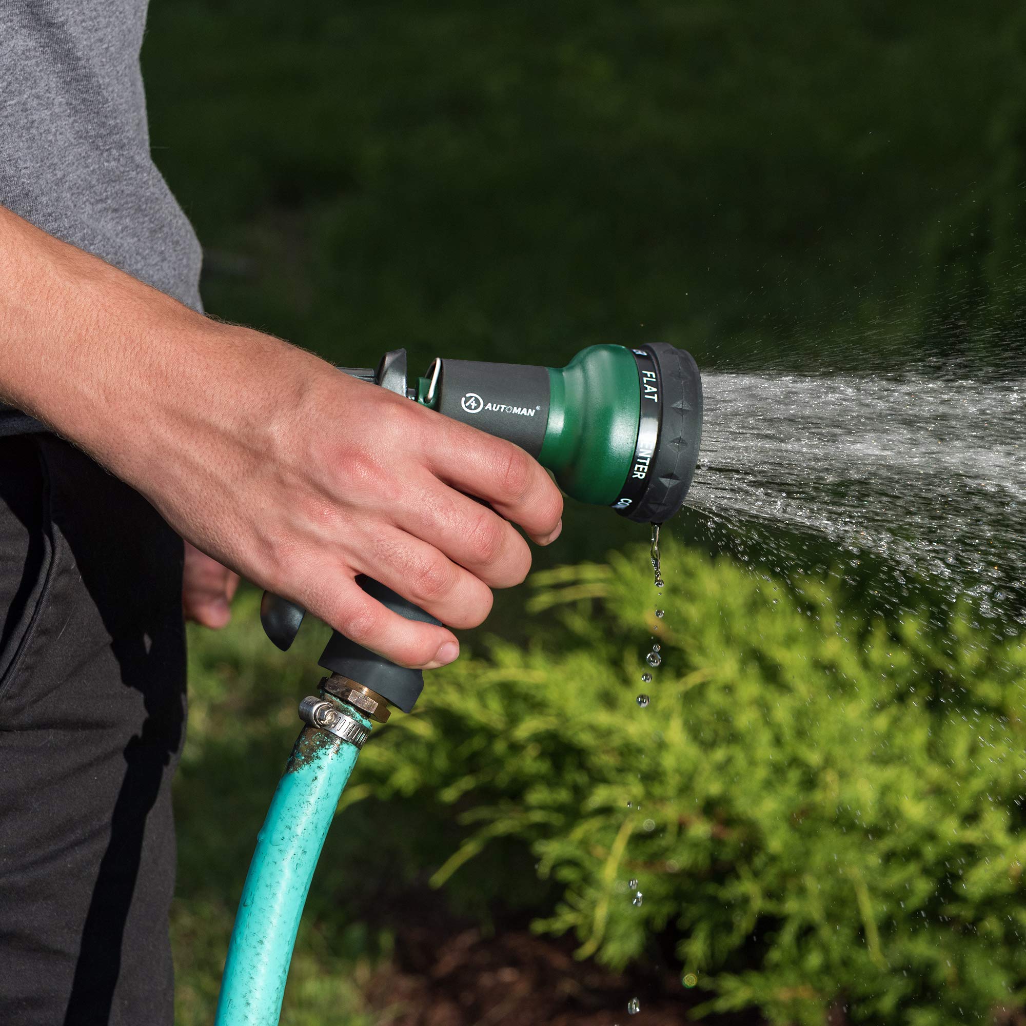 AUTOMAN Garden Hose Nozzle, 7-Pattern Spray