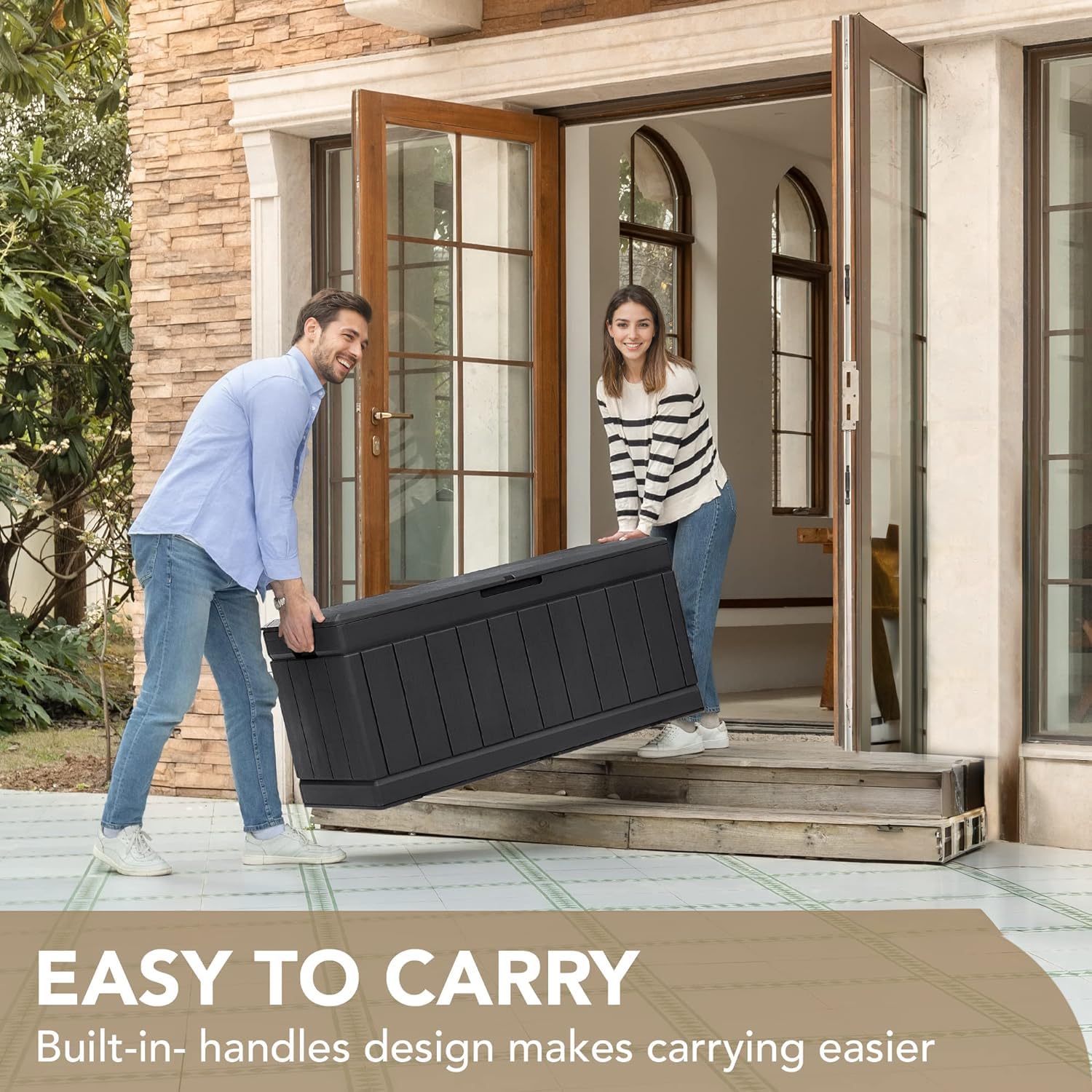 Devoko 100-Gallon Resin Deck Box