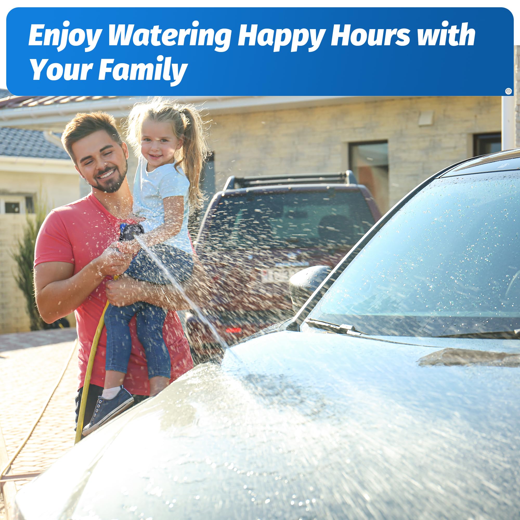 AUTOMAN Garden Hose Nozzle, 7-Pattern Spray