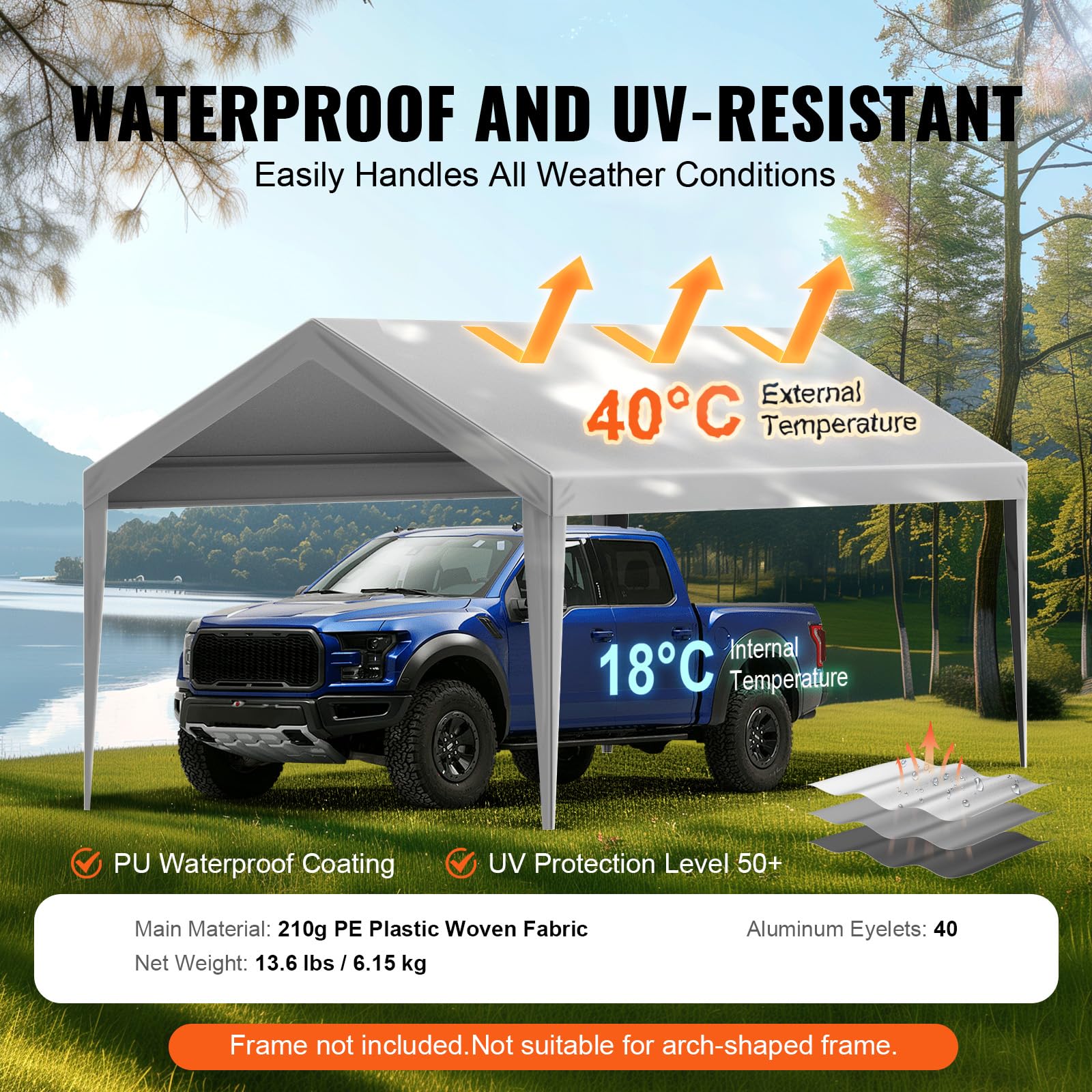 10x20 Ft VEVOR Heavy-Duty Carport