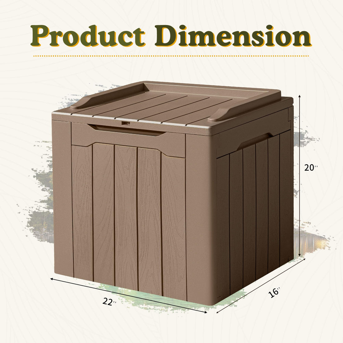 Devoko 100-Gallon Resin Deck Box