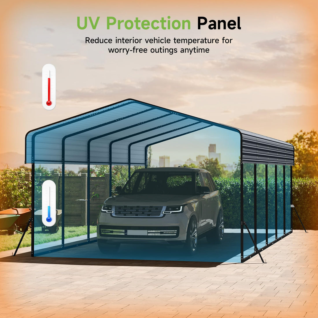 12x20 Ft Real Relax Heavy-Duty Carport