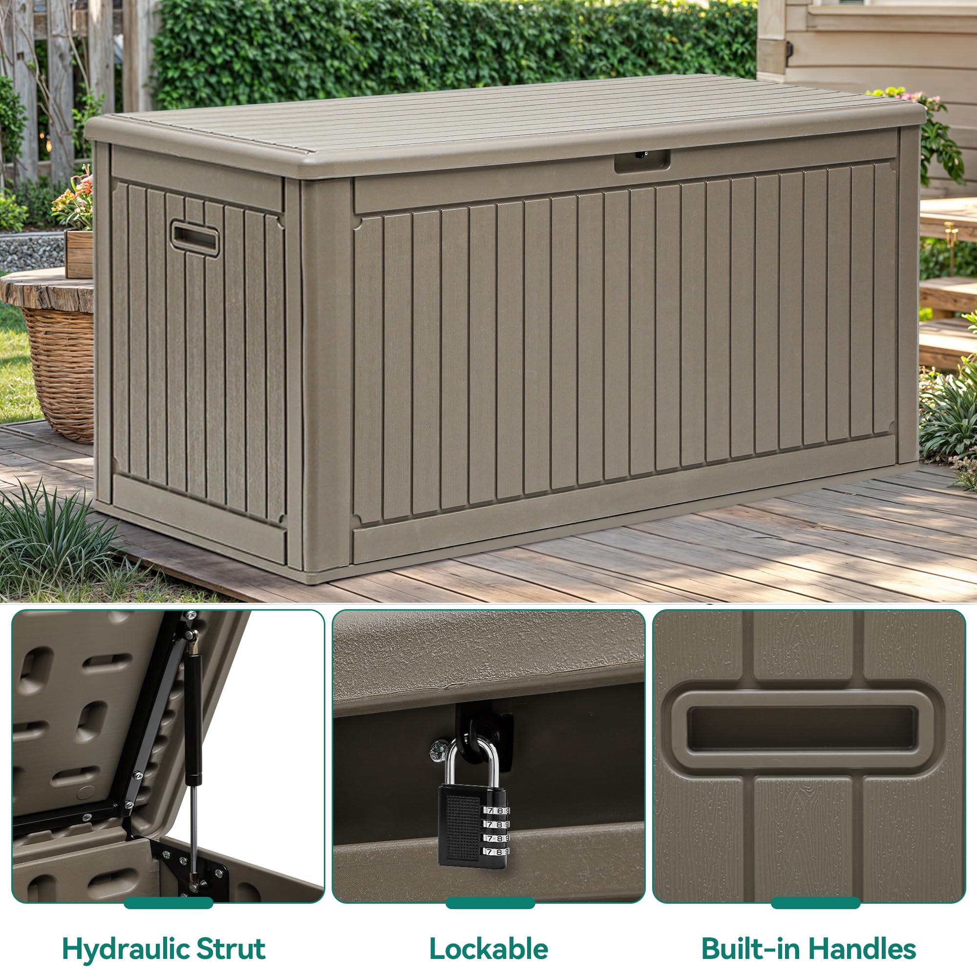 YITAHOME 260-Gallon Double-Wall Deck Box