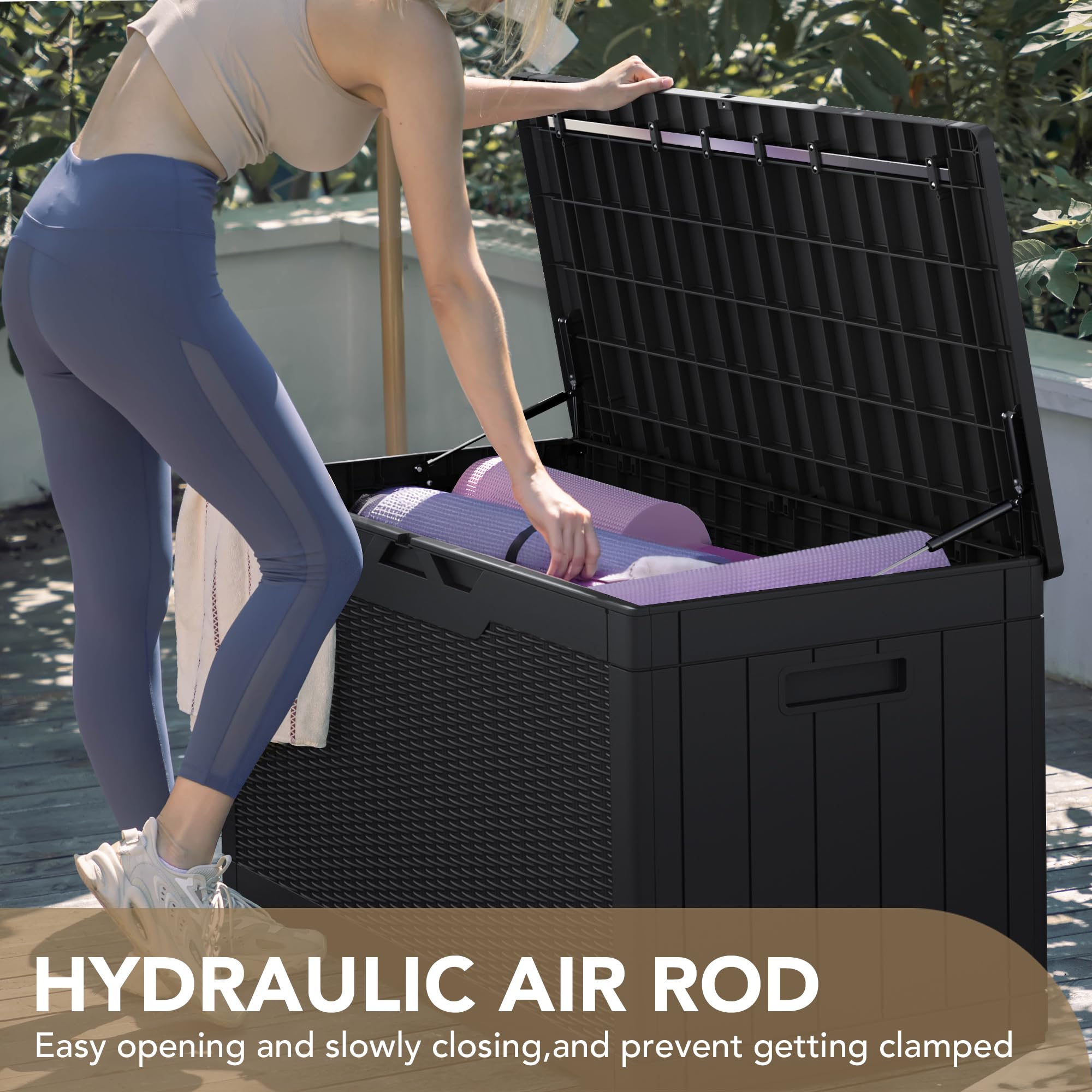 Devoko 100-Gallon Resin Deck Box