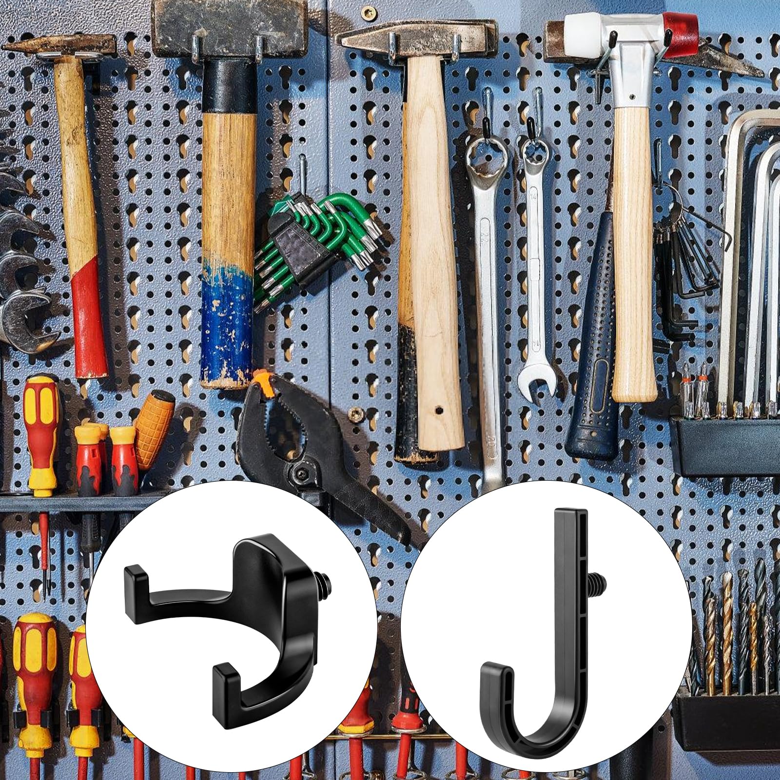 6-Pack Shed Hooks for Storage & Organization