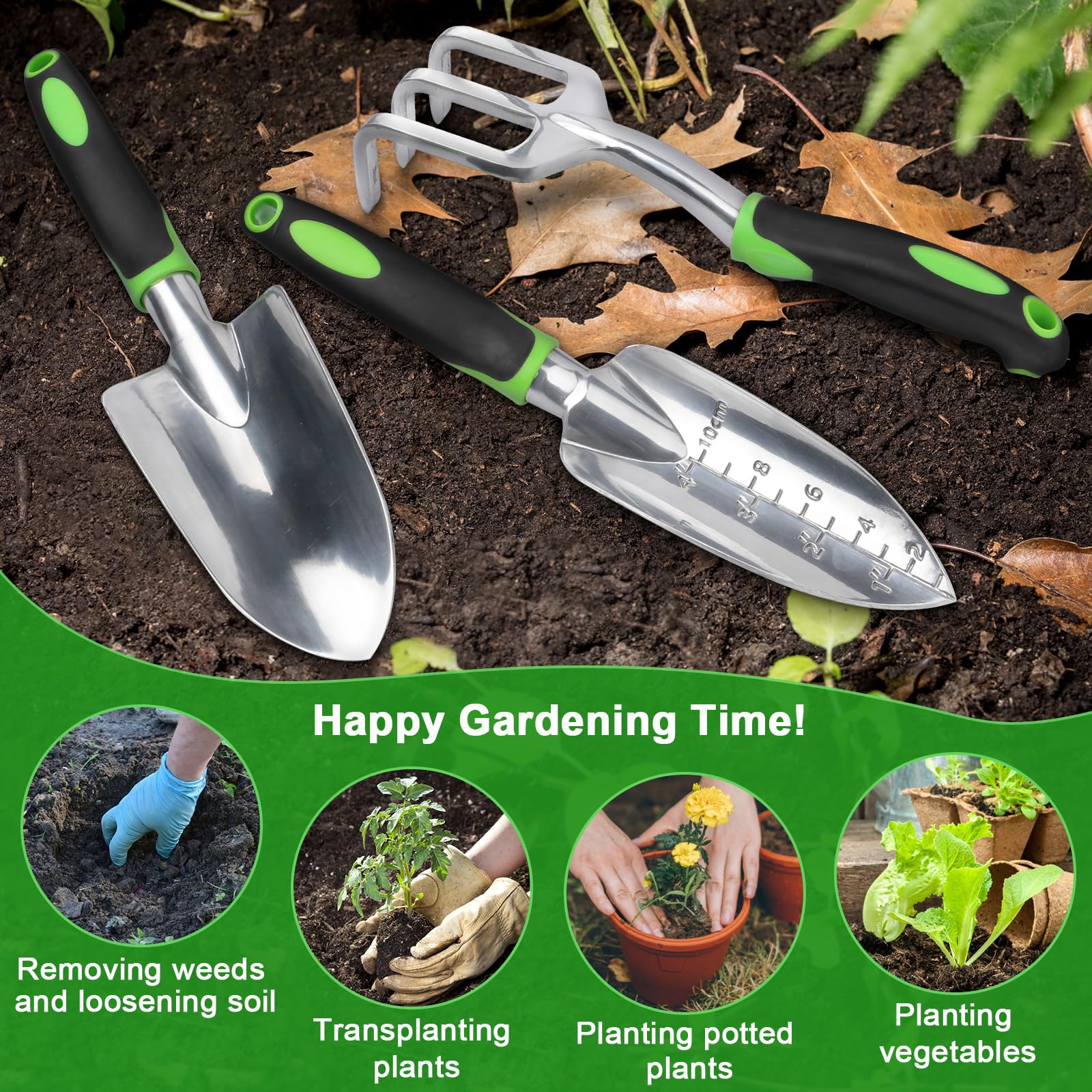 3-Piece Heavy Duty Garden Tools Set