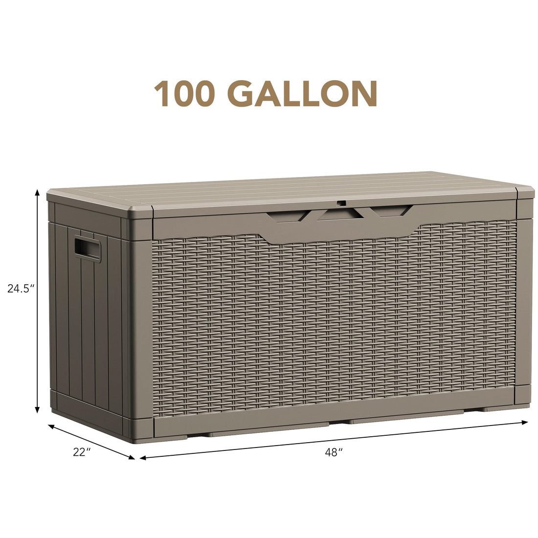 Devoko 100-Gallon Resin Deck Box
