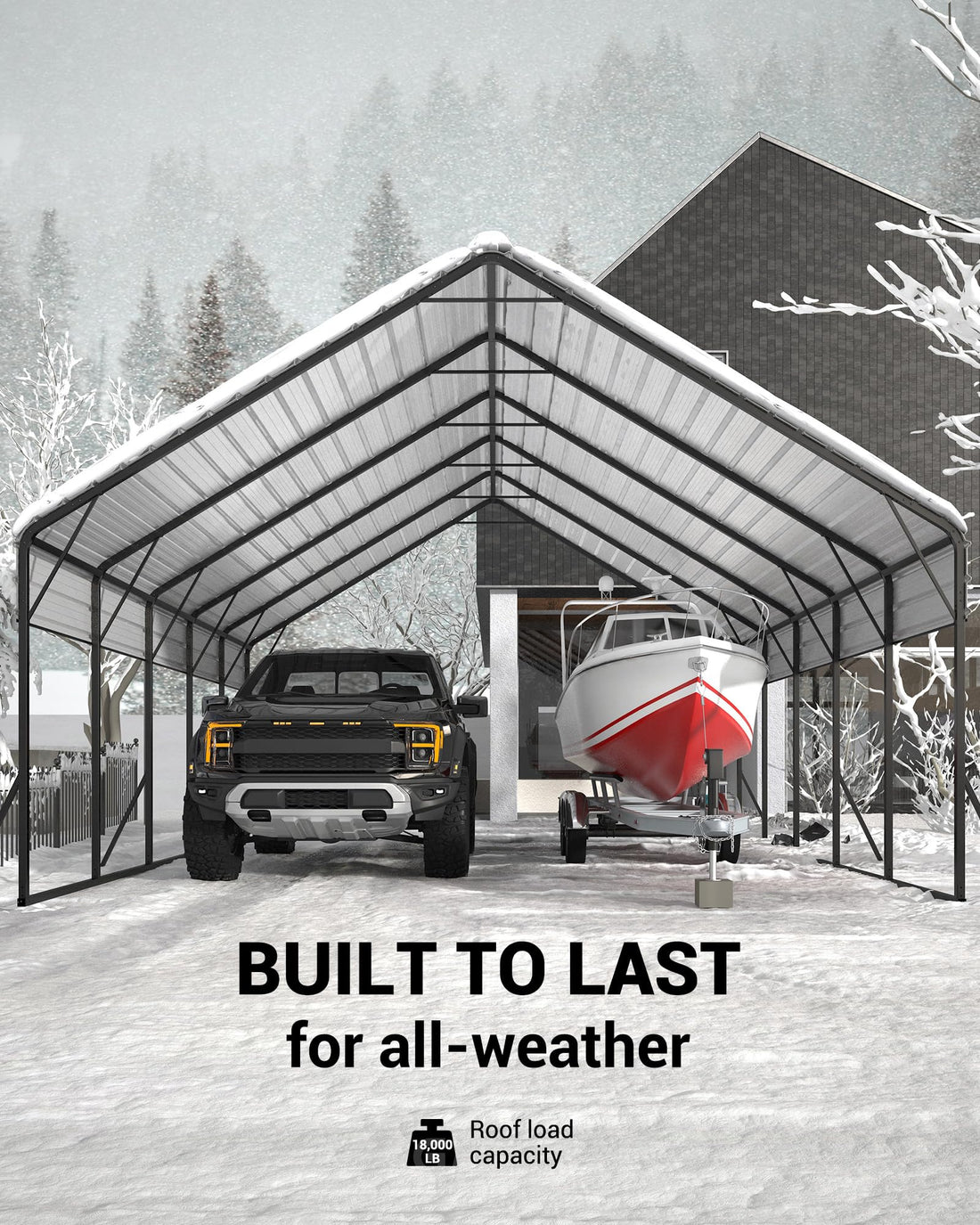 11x20x9 Ft Vertical Roof Metal Carport