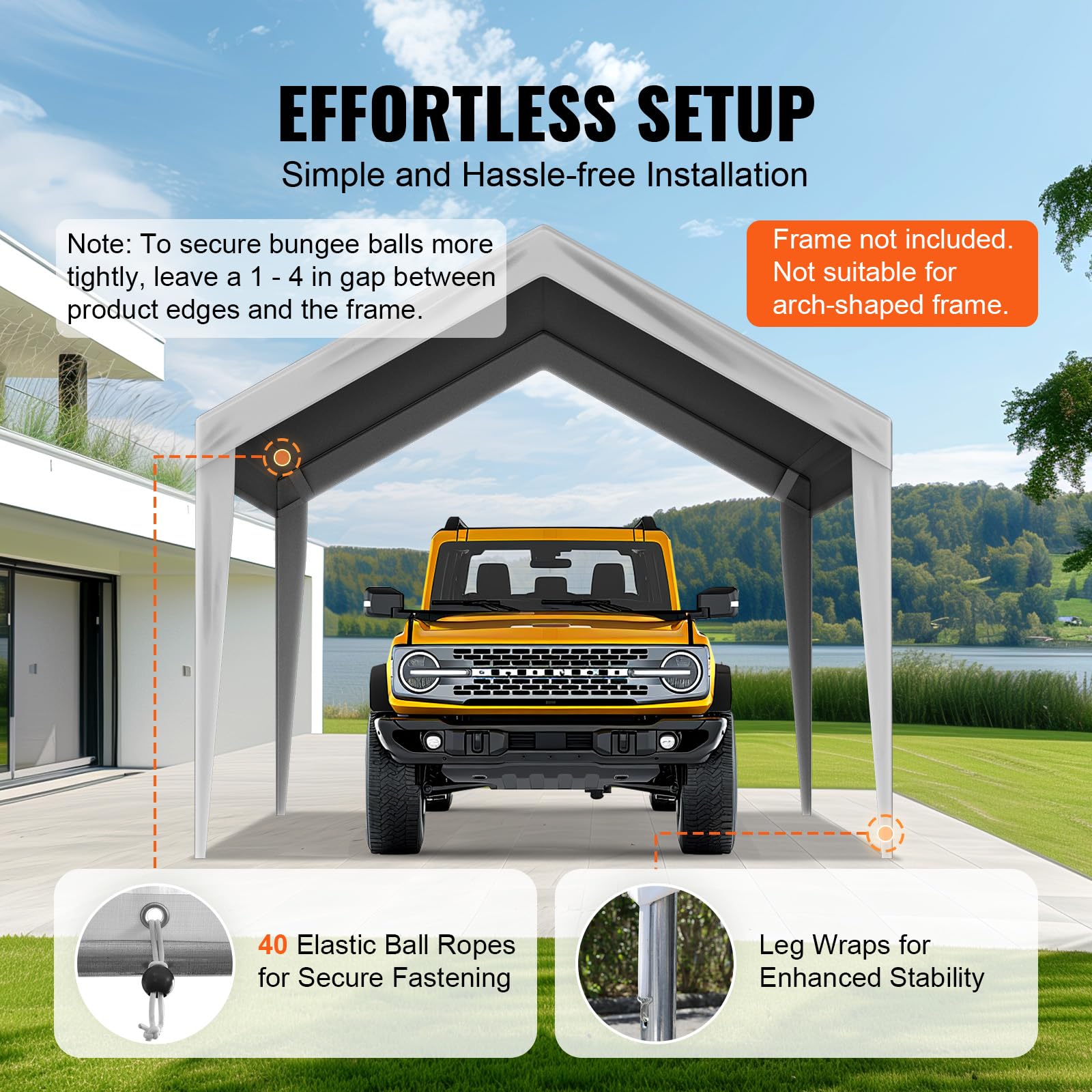 10x20 Ft VEVOR Heavy-Duty Carport