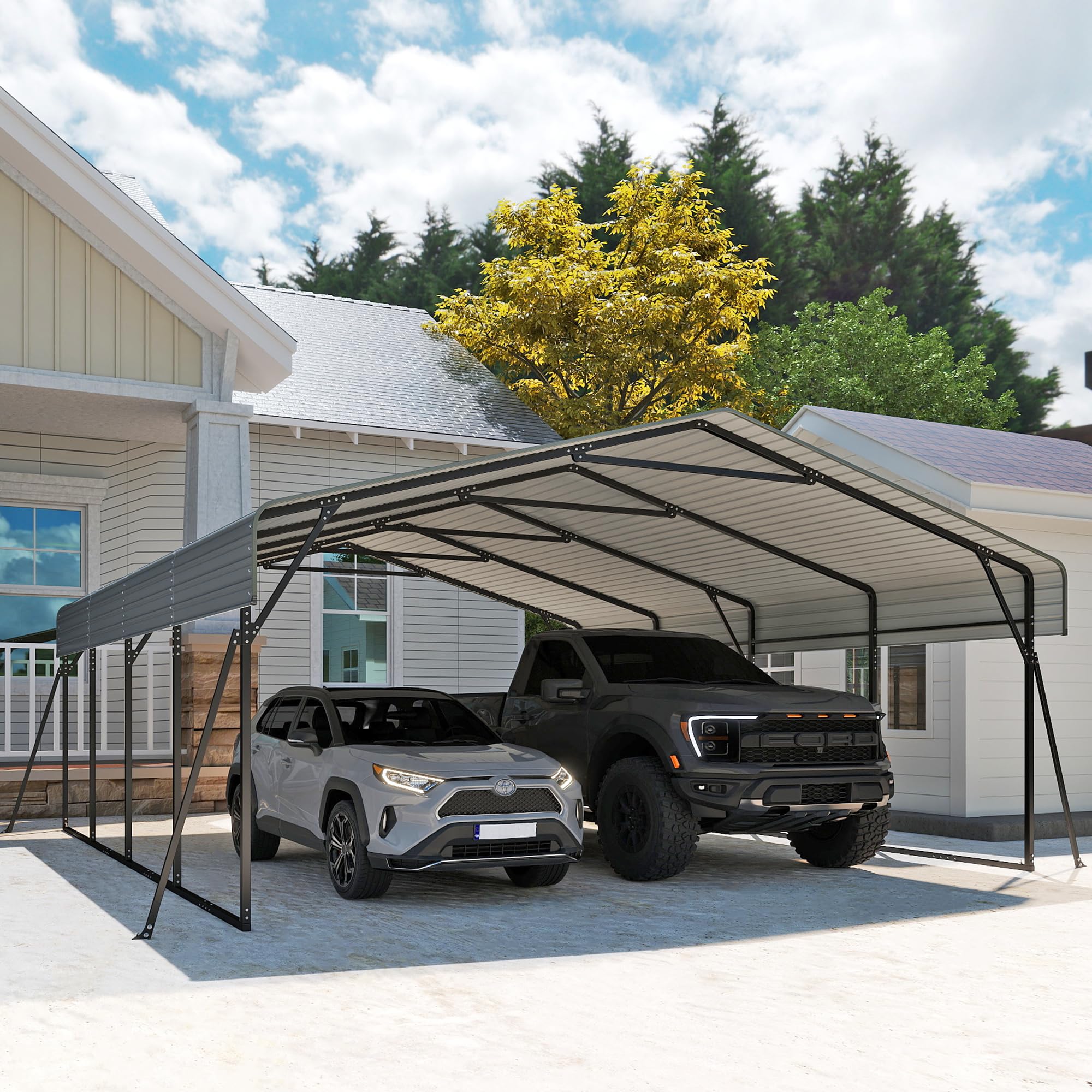 12x20 Ft Real Relax Heavy-Duty Carport