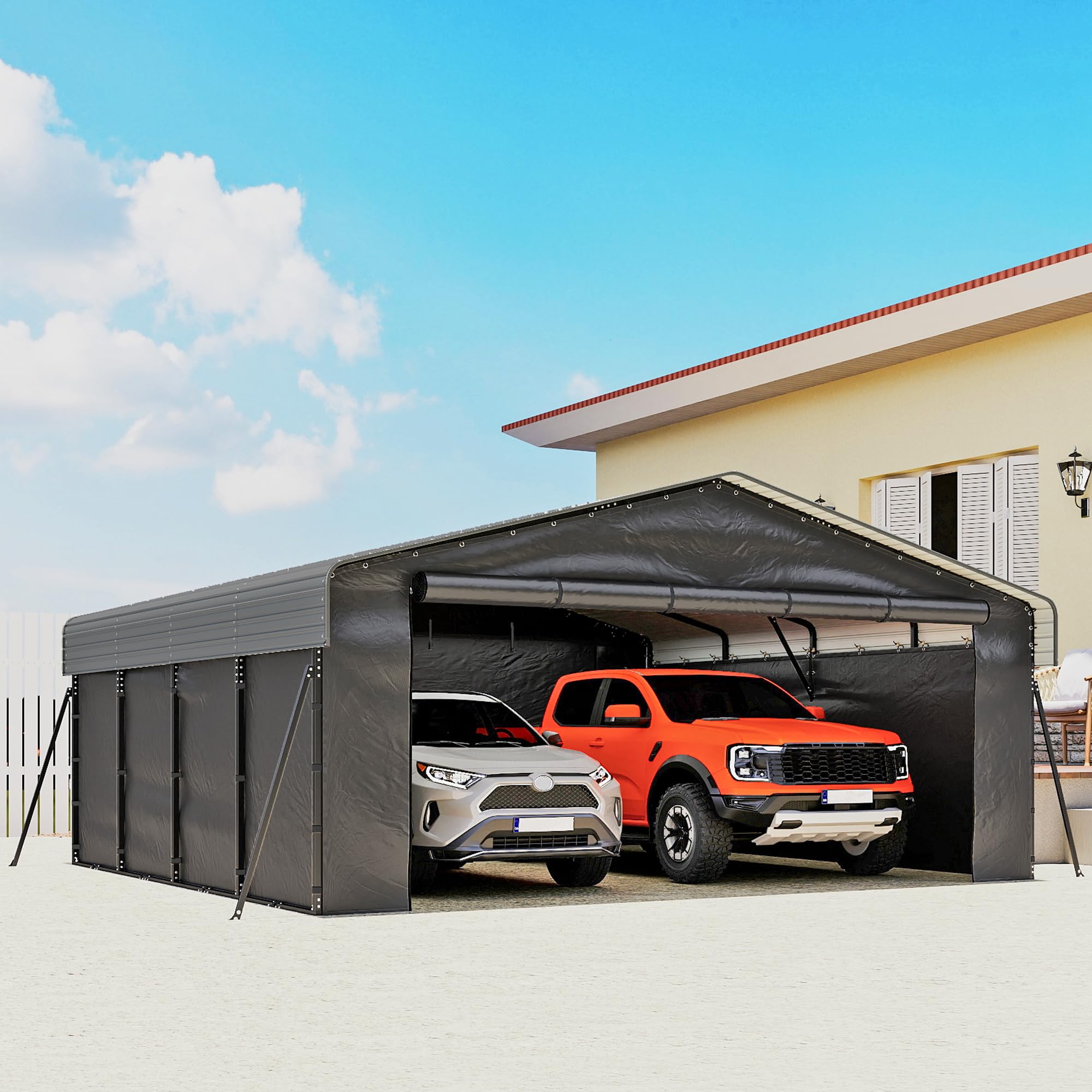 12x20 Ft Real Relax Heavy-Duty Carport