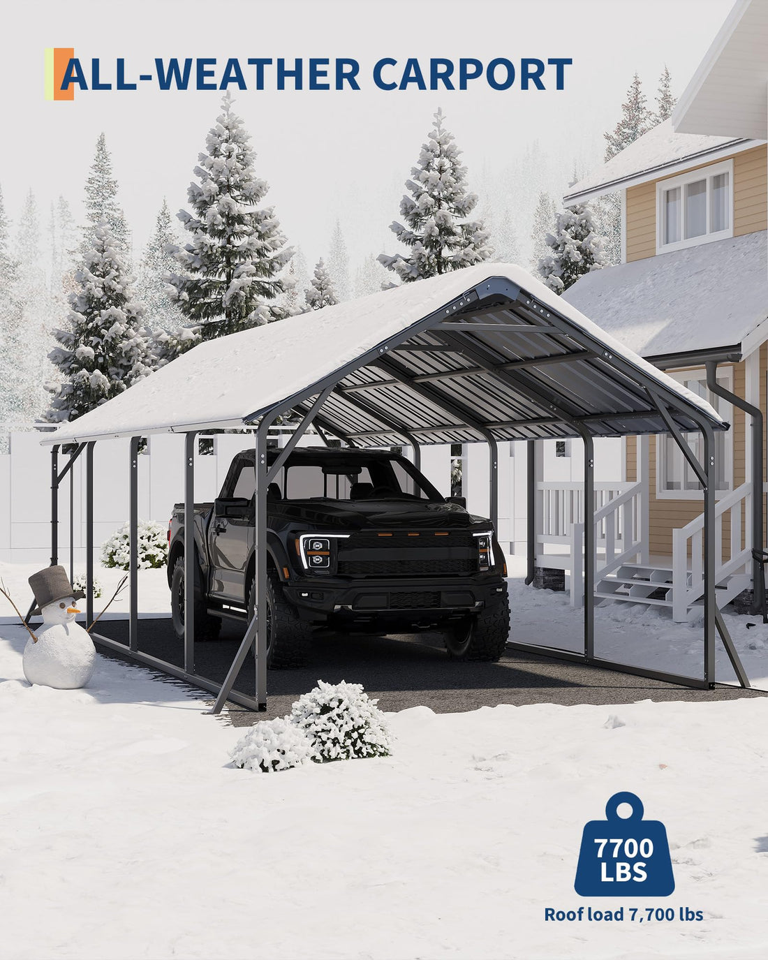 11x20x9 Ft Vertical Roof Metal Carport