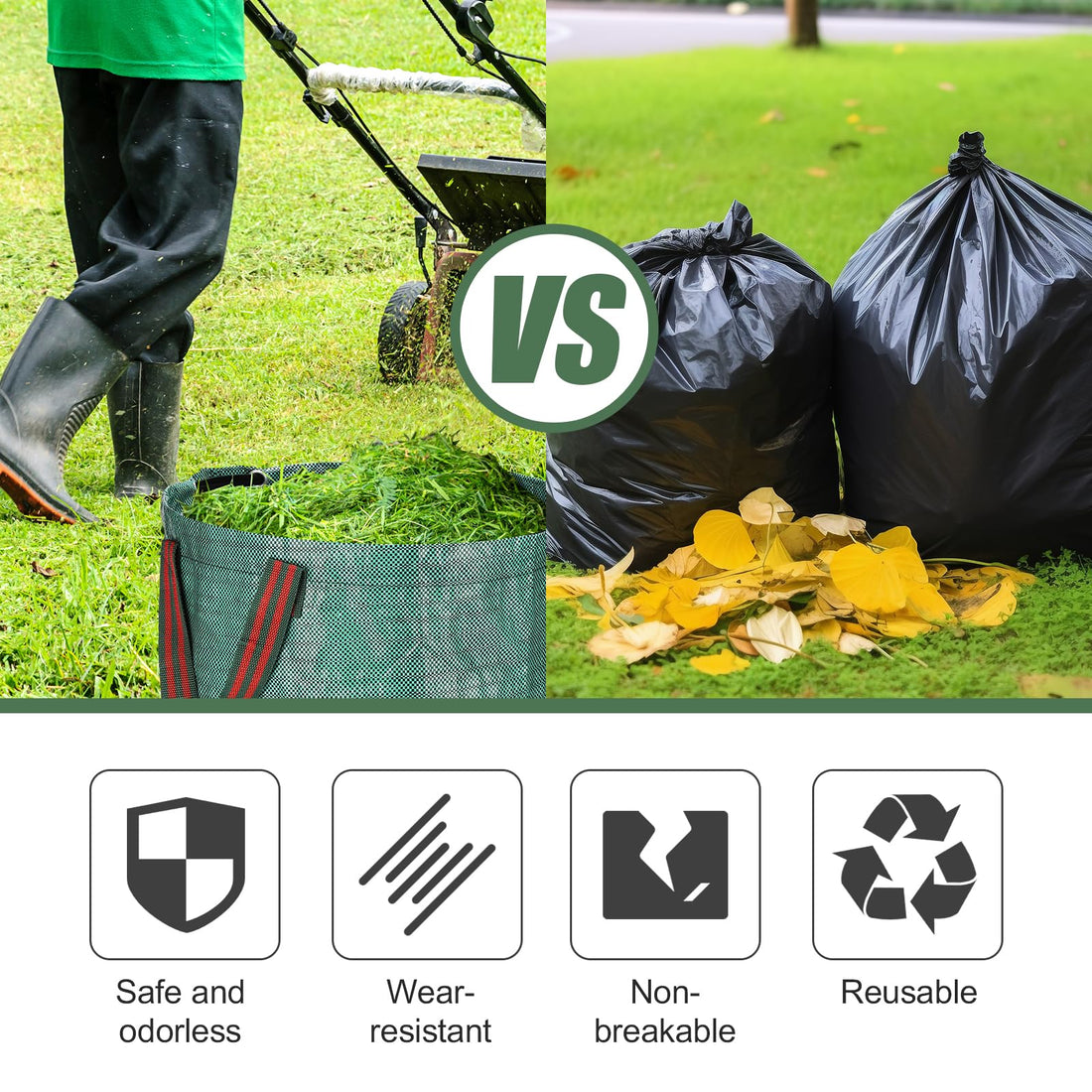 Goodefg 72G Yard Waste Bags, 3-Pack