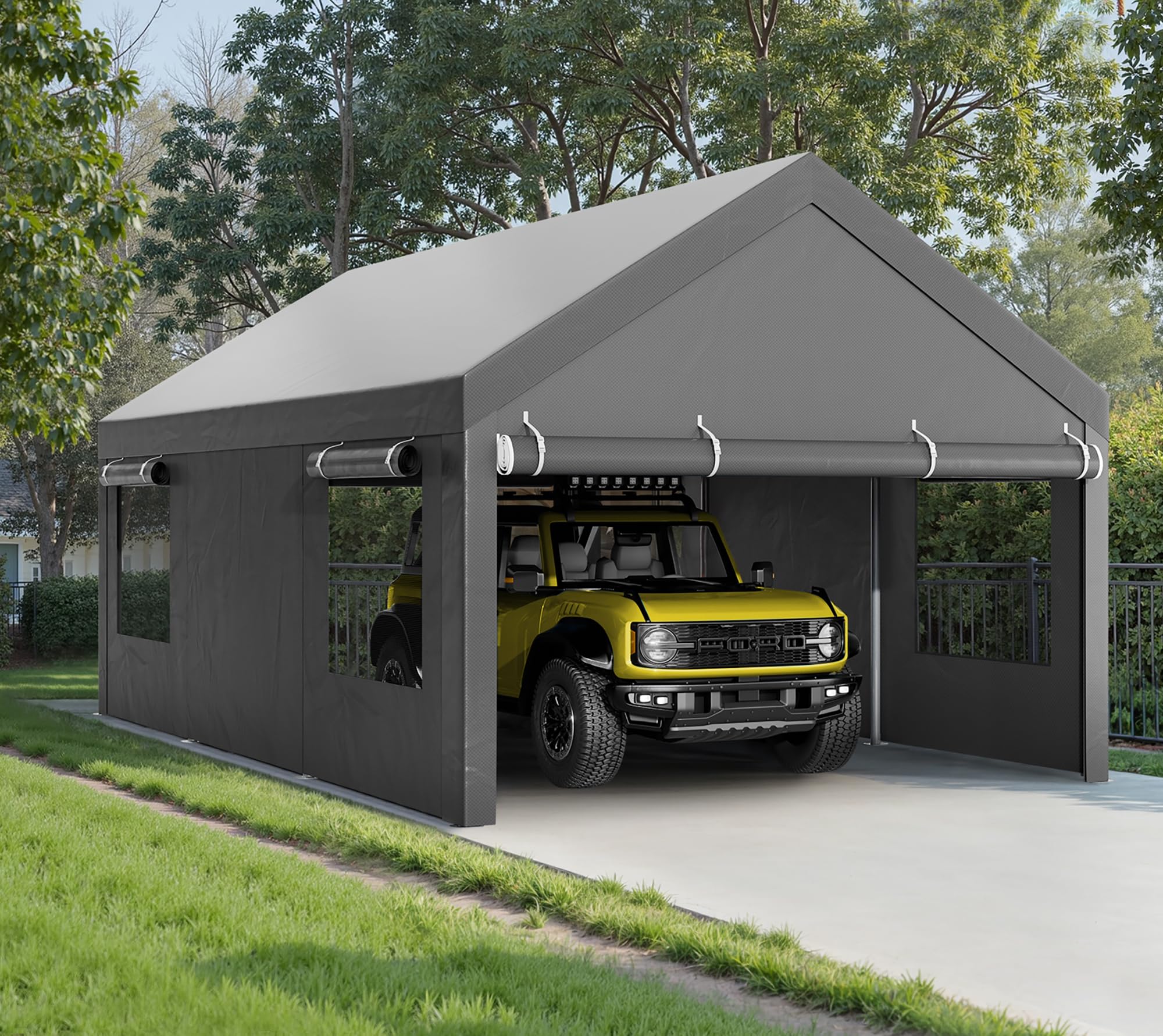 12x20 Ft Walsunny Heavy-Duty Carport