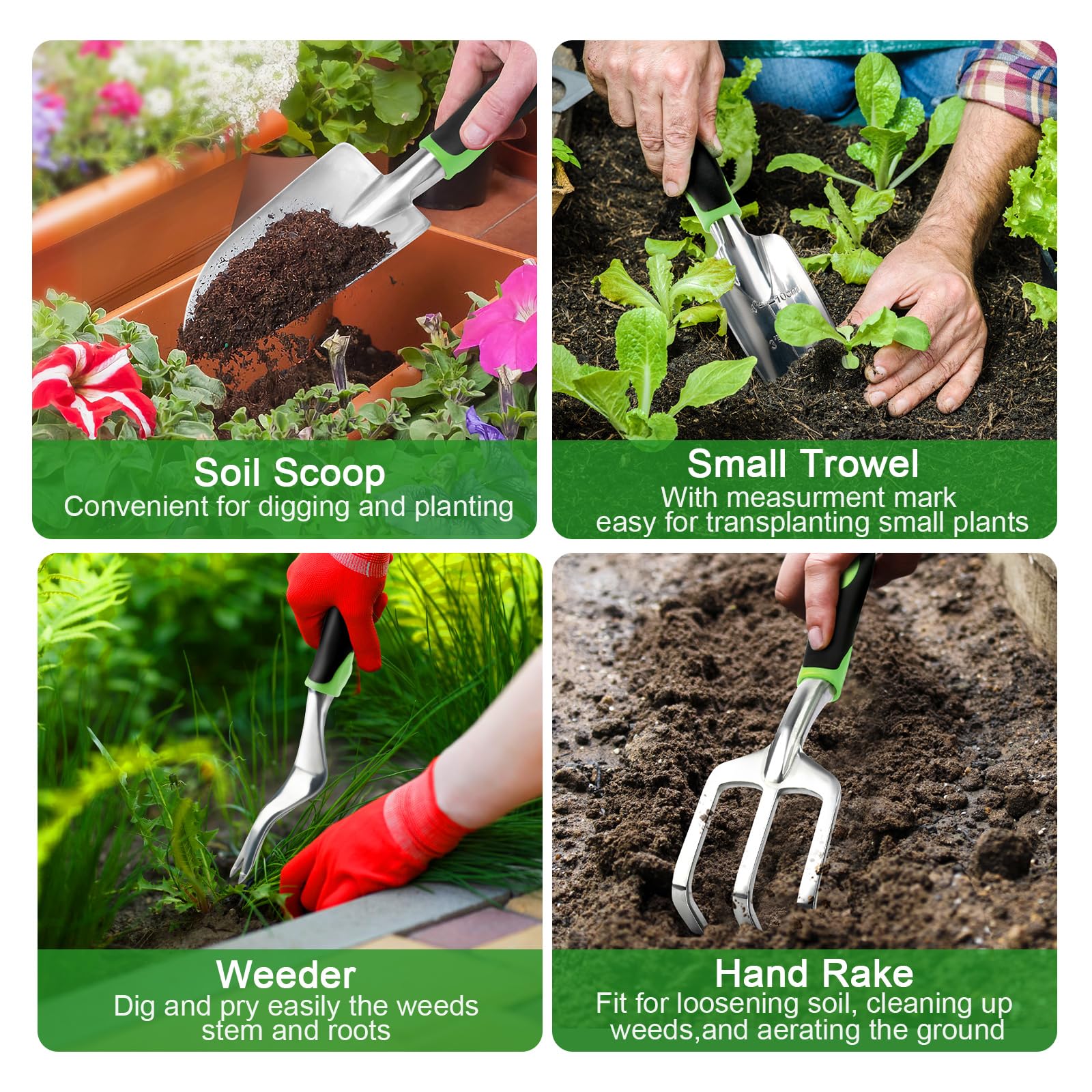 8-Piece Garden Tools Set with Storage Bag