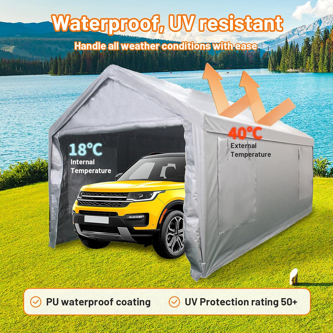 Auraway 12x20 Ft Heavy-Duty Carport