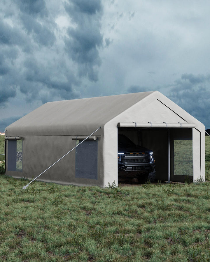 20x20x13 Ft Heavy-Duty 2-Car Metal Carport
