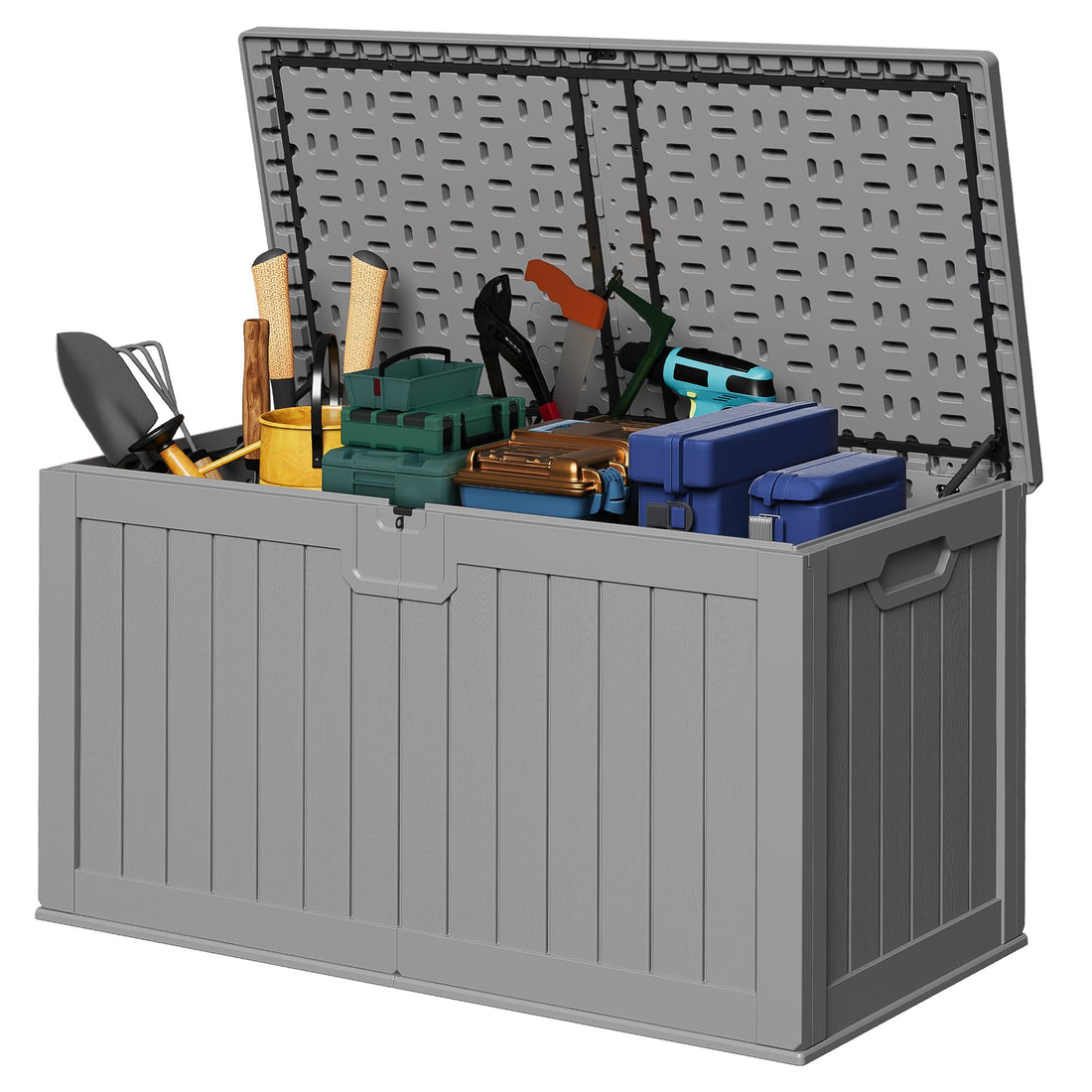 Devoko 30-Gallon Resin Deck Storage Box, Black