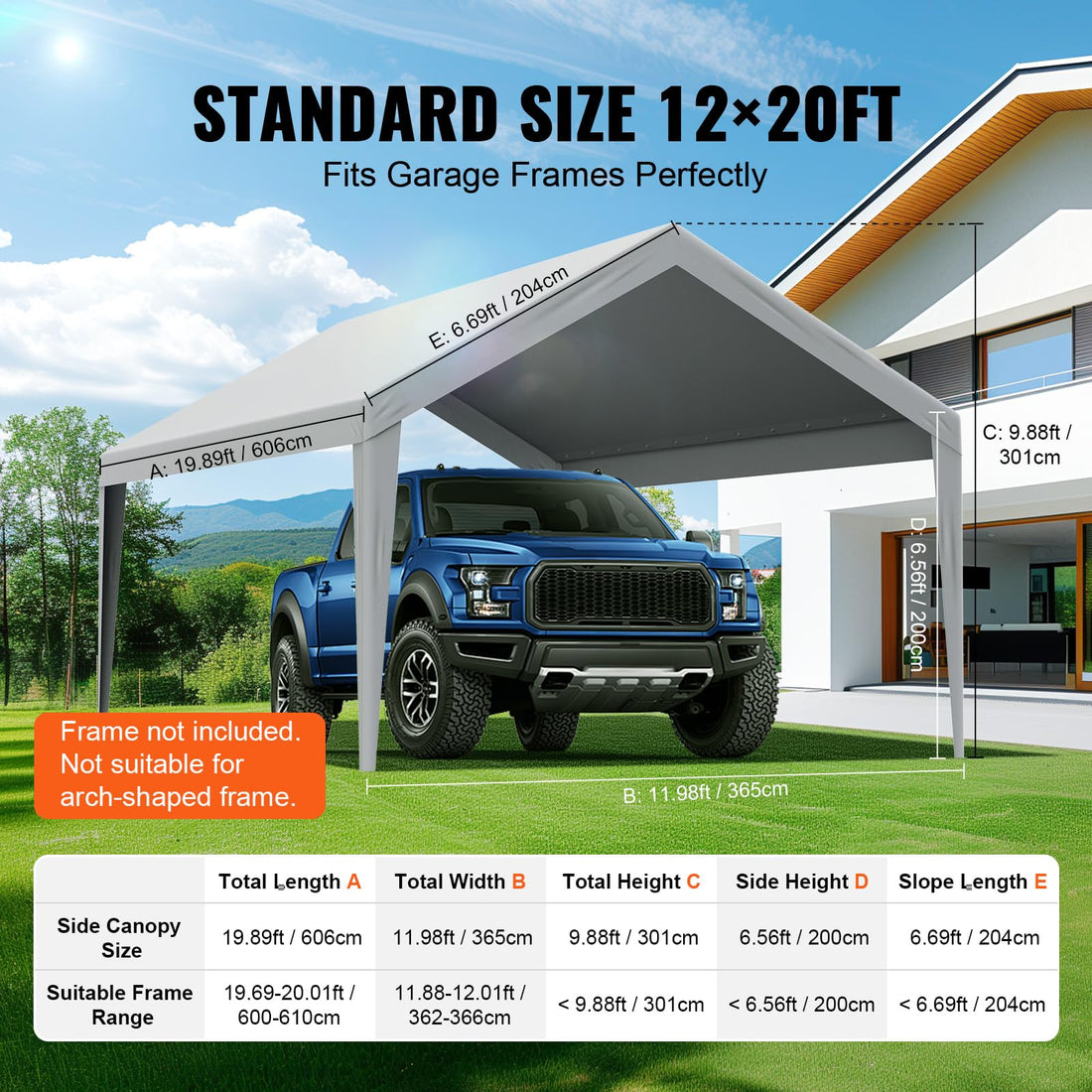 10x20 Ft VEVOR Heavy-Duty Carport