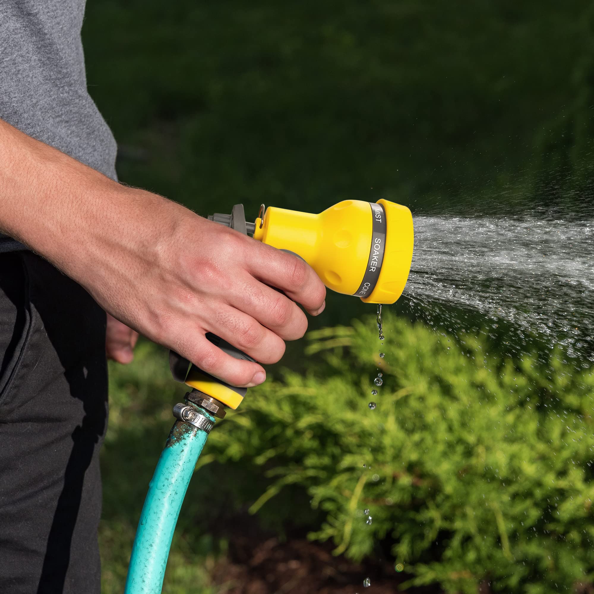 AUTOMAN Garden Hose Nozzle, 7-Pattern Spray