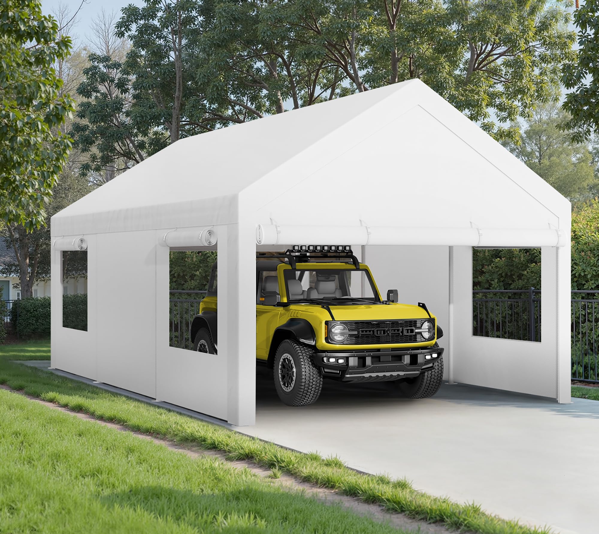 12x20 Ft Walsunny Heavy-Duty Carport