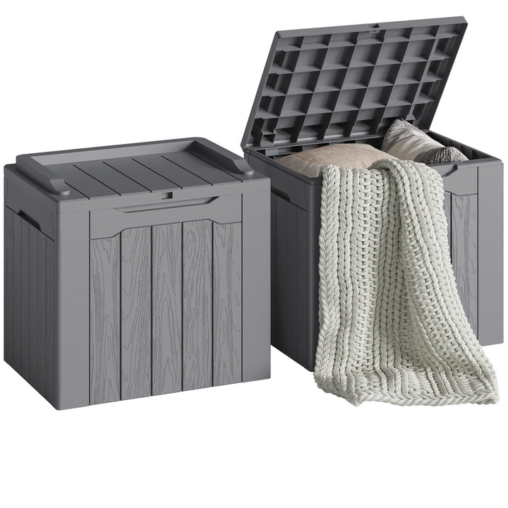 Devoko 30-Gallon Resin Deck Storage Box, Black