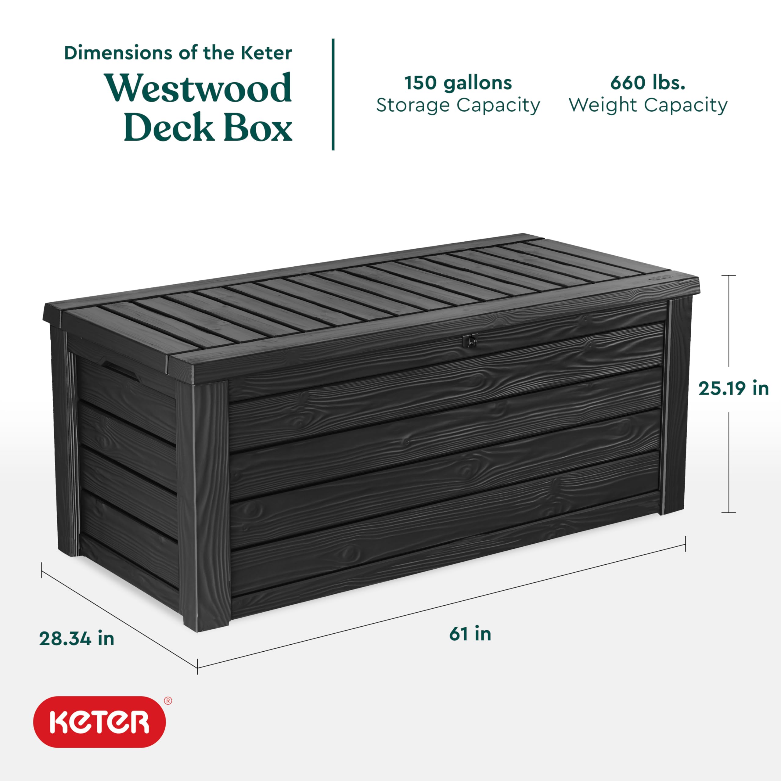 Keter Westwood 150-Gallon Deck Box
