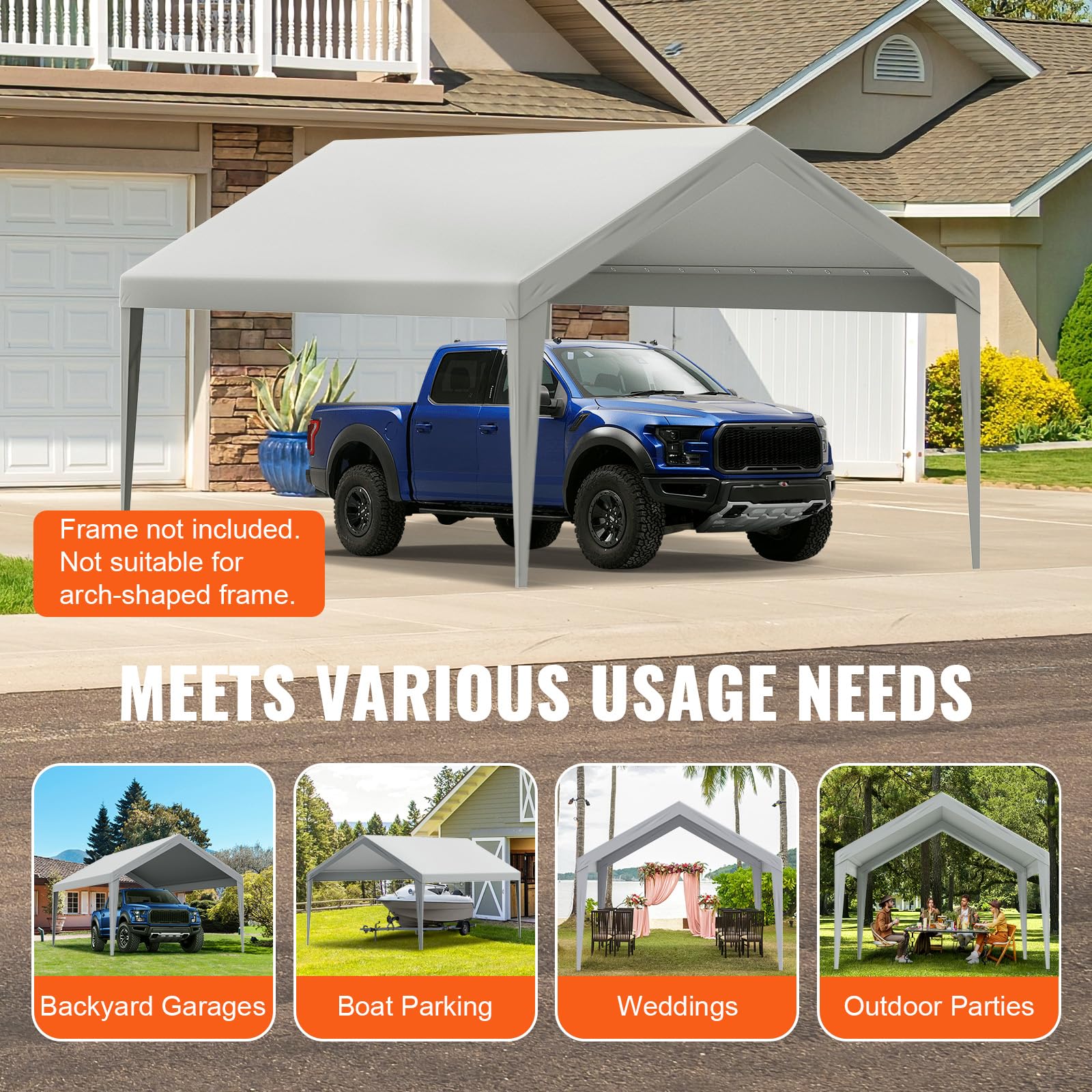10x20 Ft VEVOR Heavy-Duty Carport