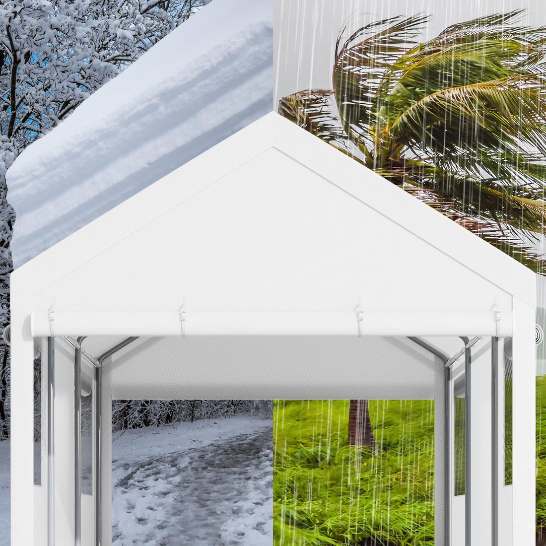 12x20 Ft Walsunny Heavy-Duty Carport
